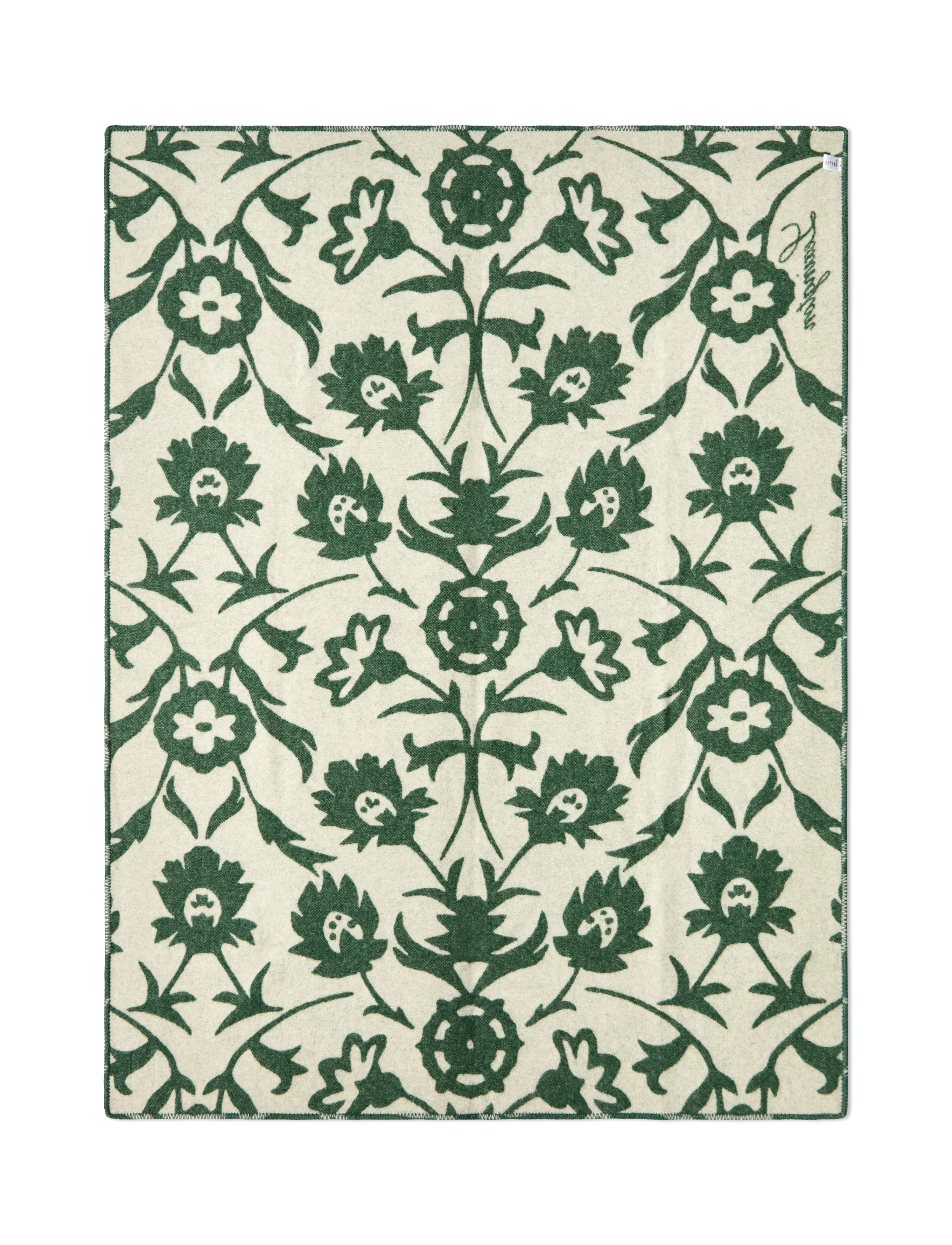 Lexington Home - Flower Jacquard Recycled Throw - green/lt beige - 4