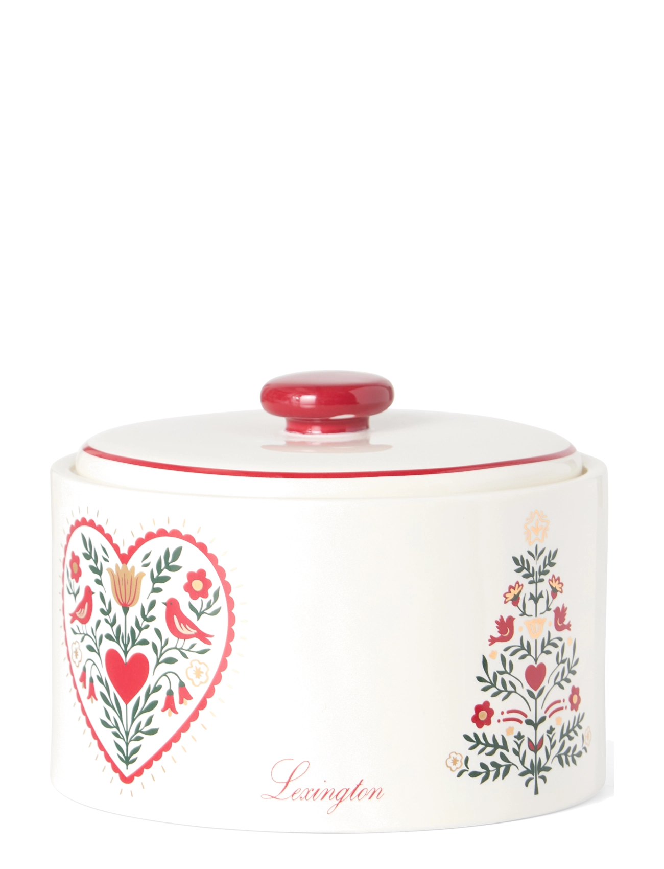 Lexington Home Christmas Tree Cookie Jar with Lid - Lexington Clothing - MULTI / cream