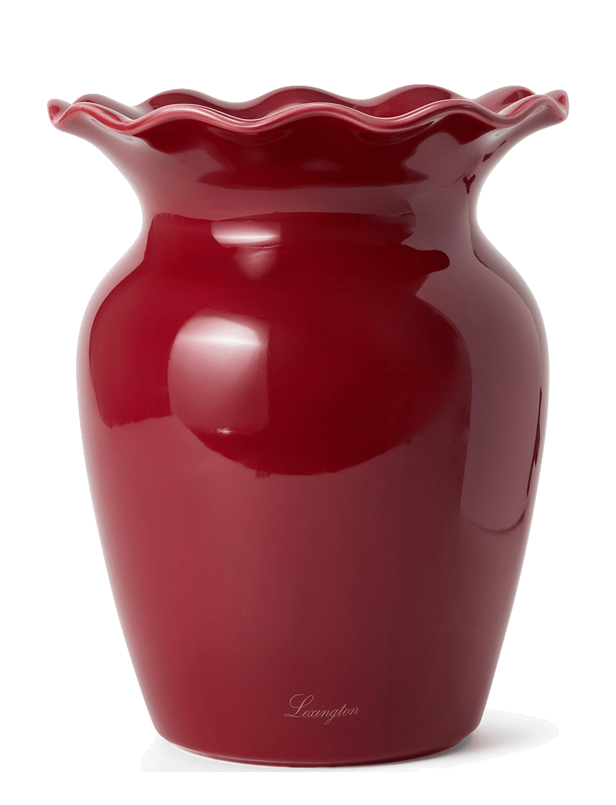 Lexington Home - Stoneware Wavy Vase - jõulukaunistused - red - 0