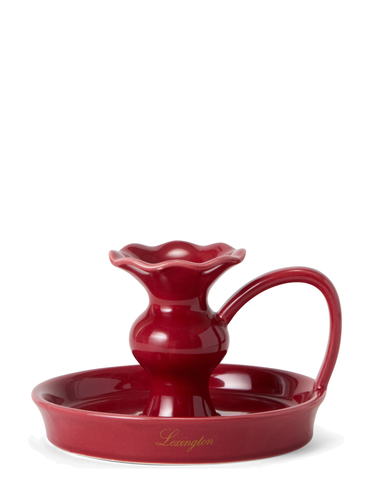 Lexington Home Stoneware Low Candle Holder - Lexington Clothing - RED / red