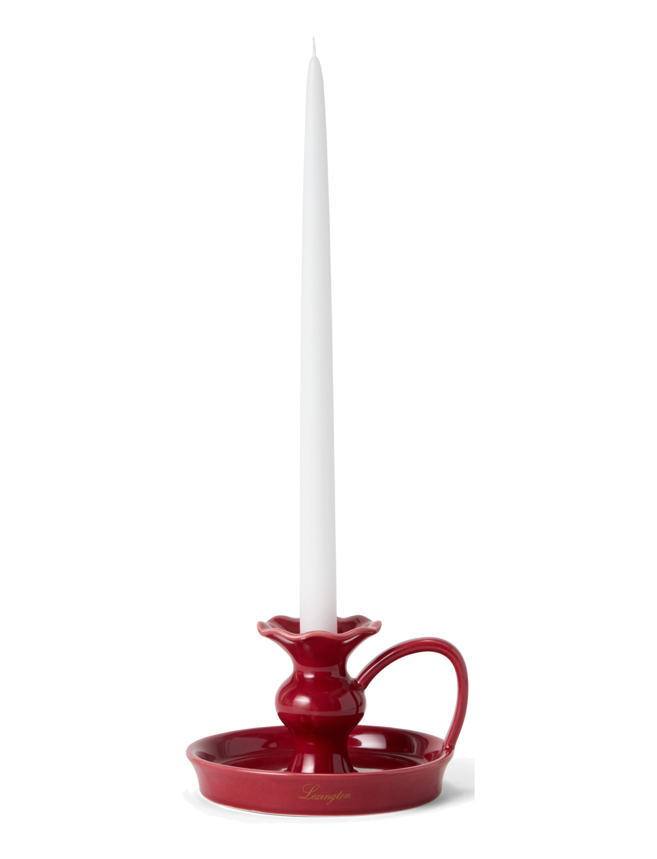 Lexington Home - Stoneware Low Candle Holder - red - 1