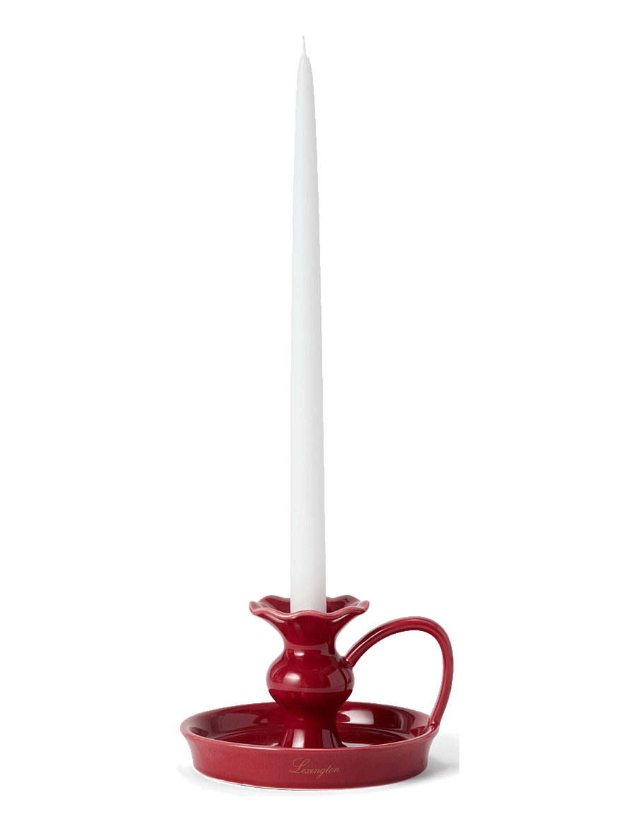 Lexington Home - Stoneware Low Candle Holder - weihnachtsdekoration - red - 1