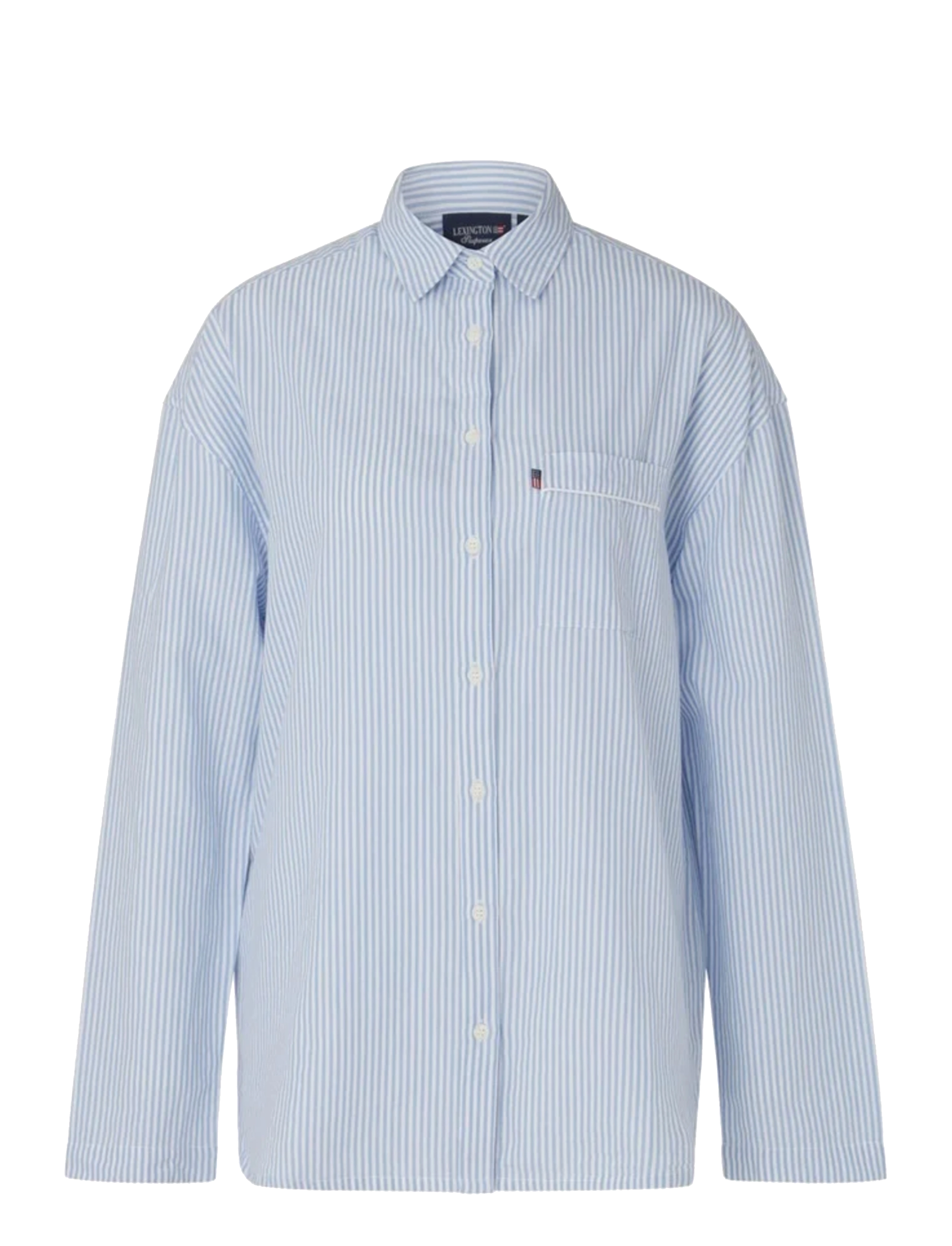 Lexington Home ICONS Jennifer Organic Cotton Light Oxford Pajama - Lexington Home - BLUE/WHITE / blue