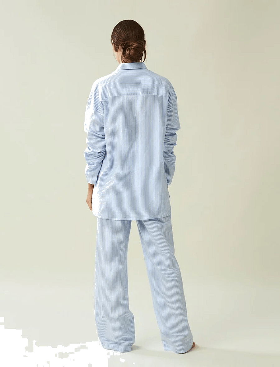 Lexington Home - ICONS Jennifer Organic Cotton Light Oxford Pajama - nach preis einkaufen - blue/white - 5