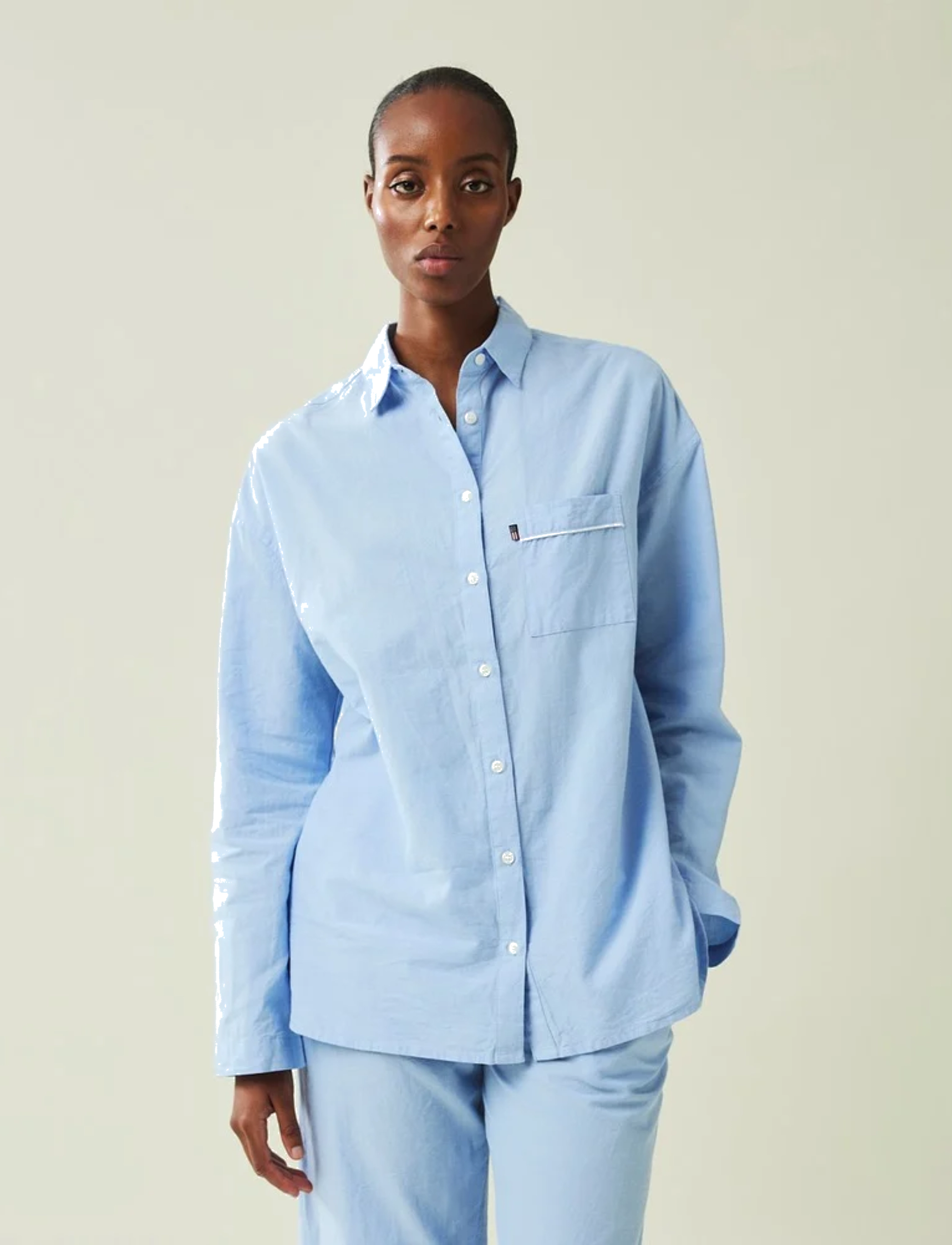 Lexington Home - ICONS Jennifer Organic Cotton Light Oxford Pajama - nach preis einkaufen - lt. blue - 3