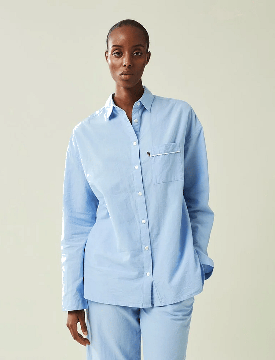 Lexington Home - ICONS Jennifer Organic Cotton Light Oxford Pajama - nach preis einkaufen - lt. blue - 3