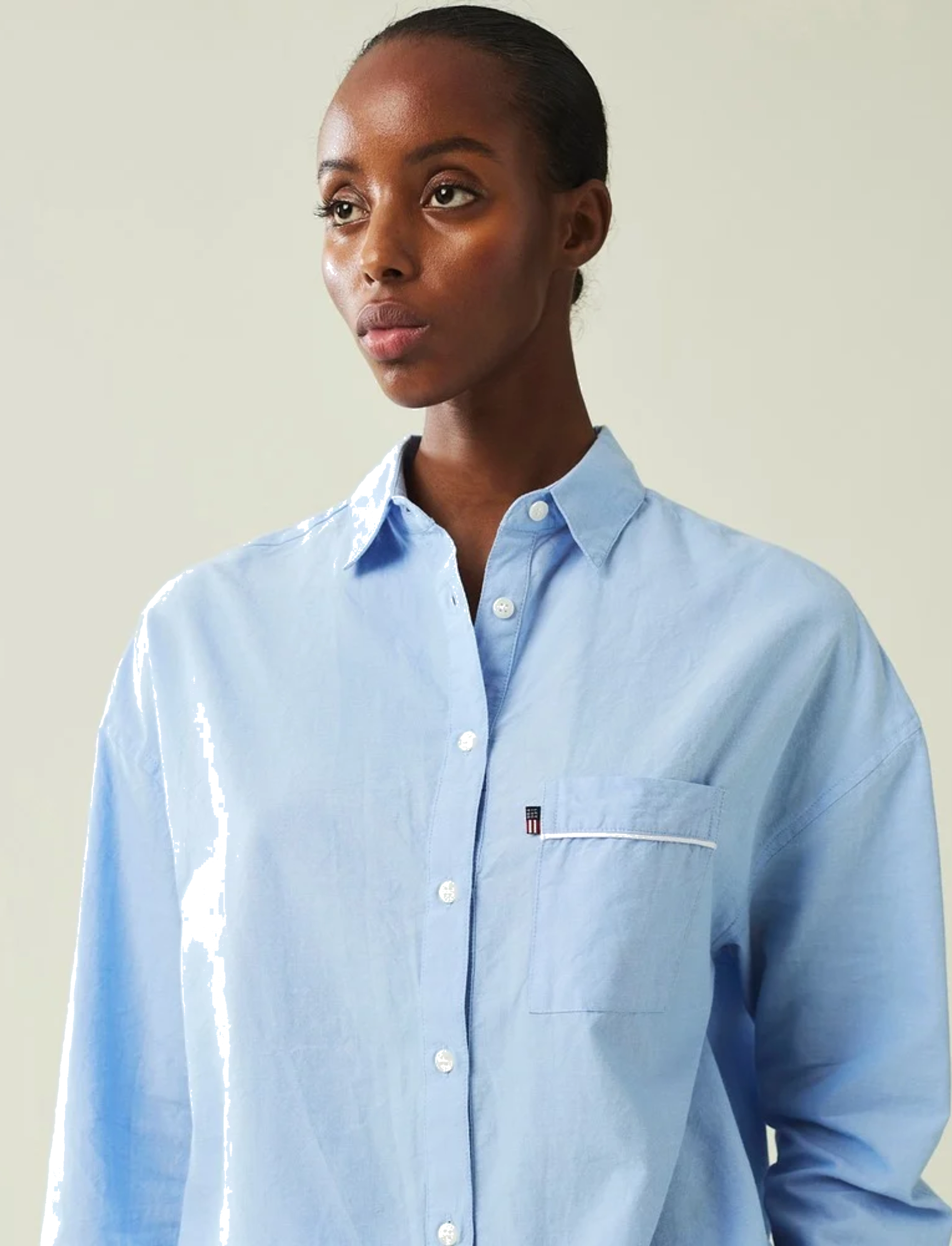 Lexington Home - ICONS Jennifer Organic Cotton Light Oxford Pajama - nach preis einkaufen - lt. blue - 4
