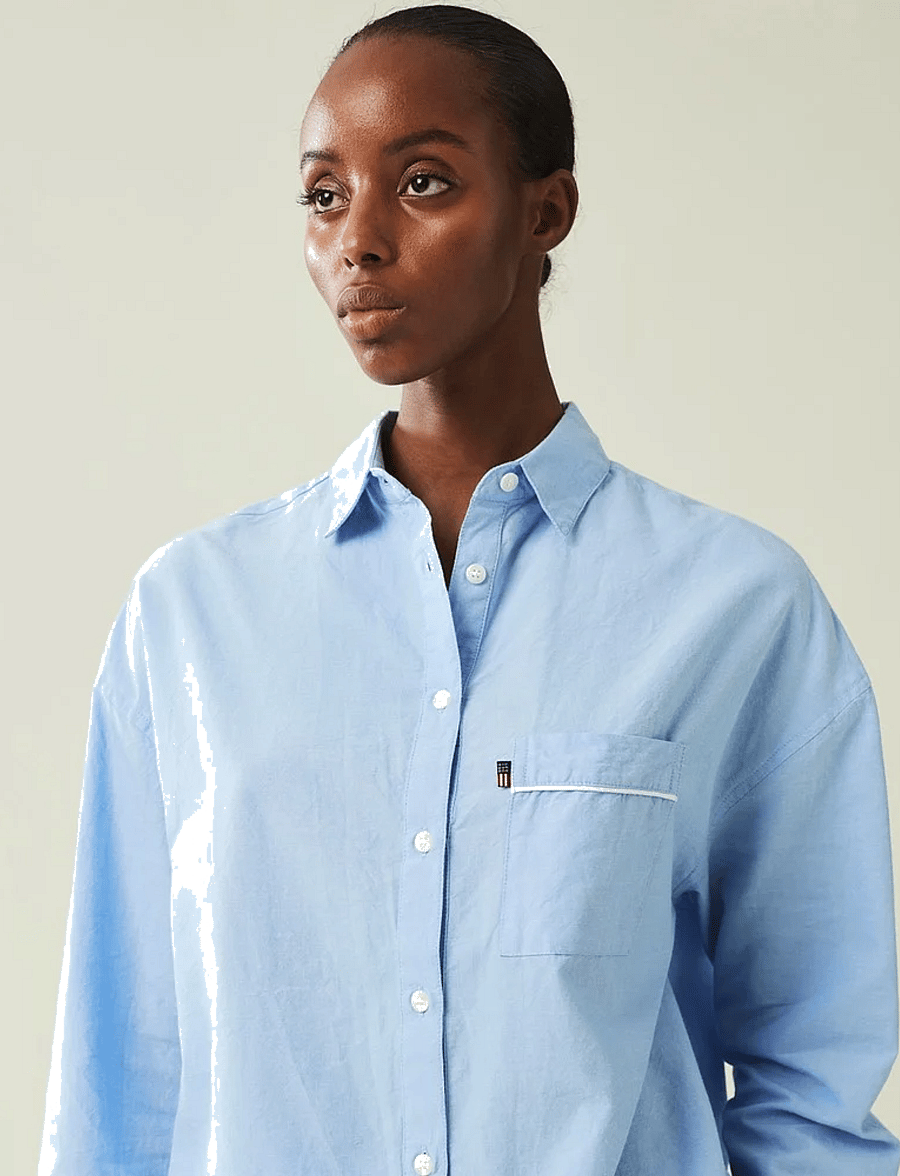 Lexington Home - ICONS Jennifer Organic Cotton Light Oxford Pajama - nach preis einkaufen - lt. blue - 4