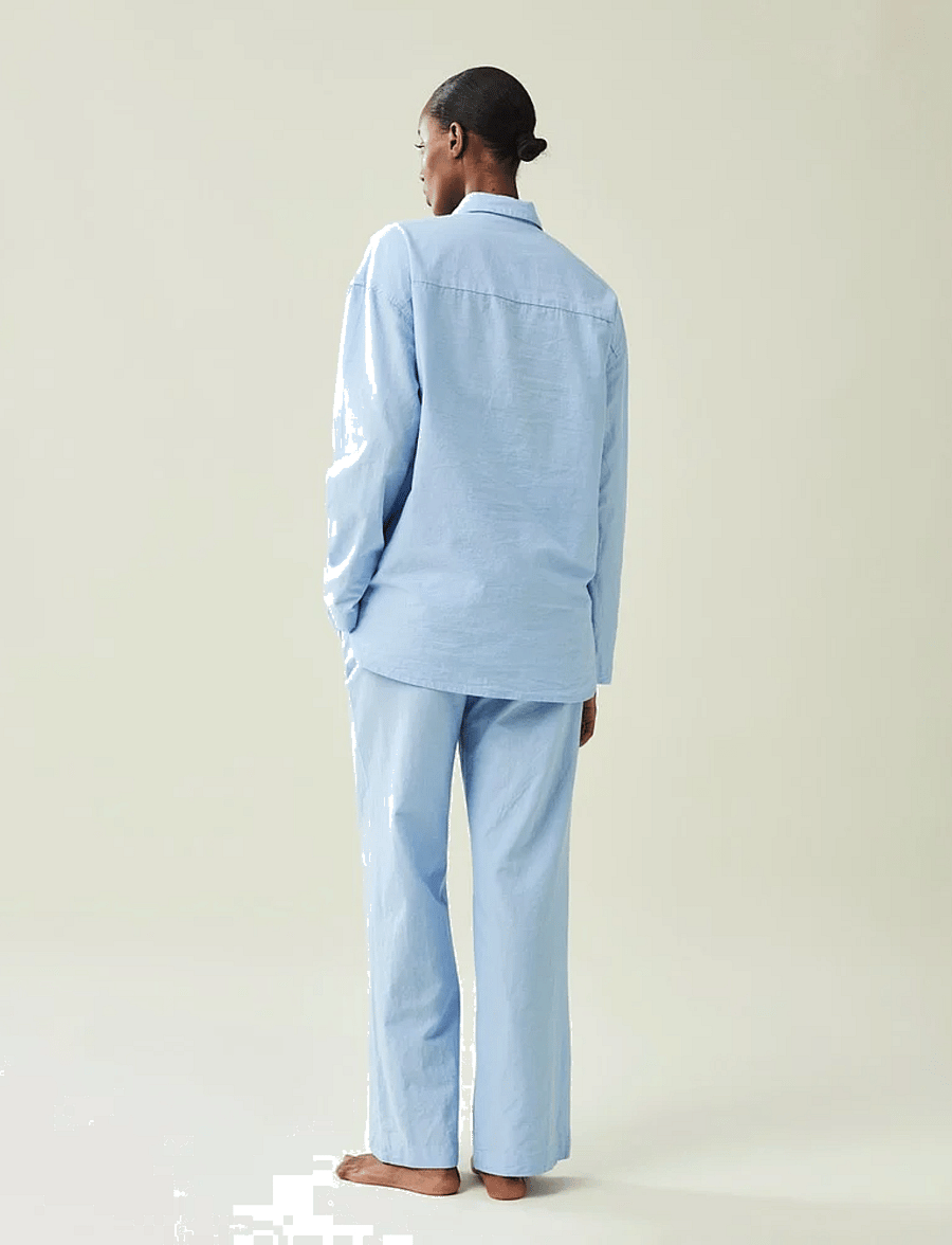 Lexington Home - ICONS Jennifer Organic Cotton Light Oxford Pajama - nach preis einkaufen - lt. blue - 5