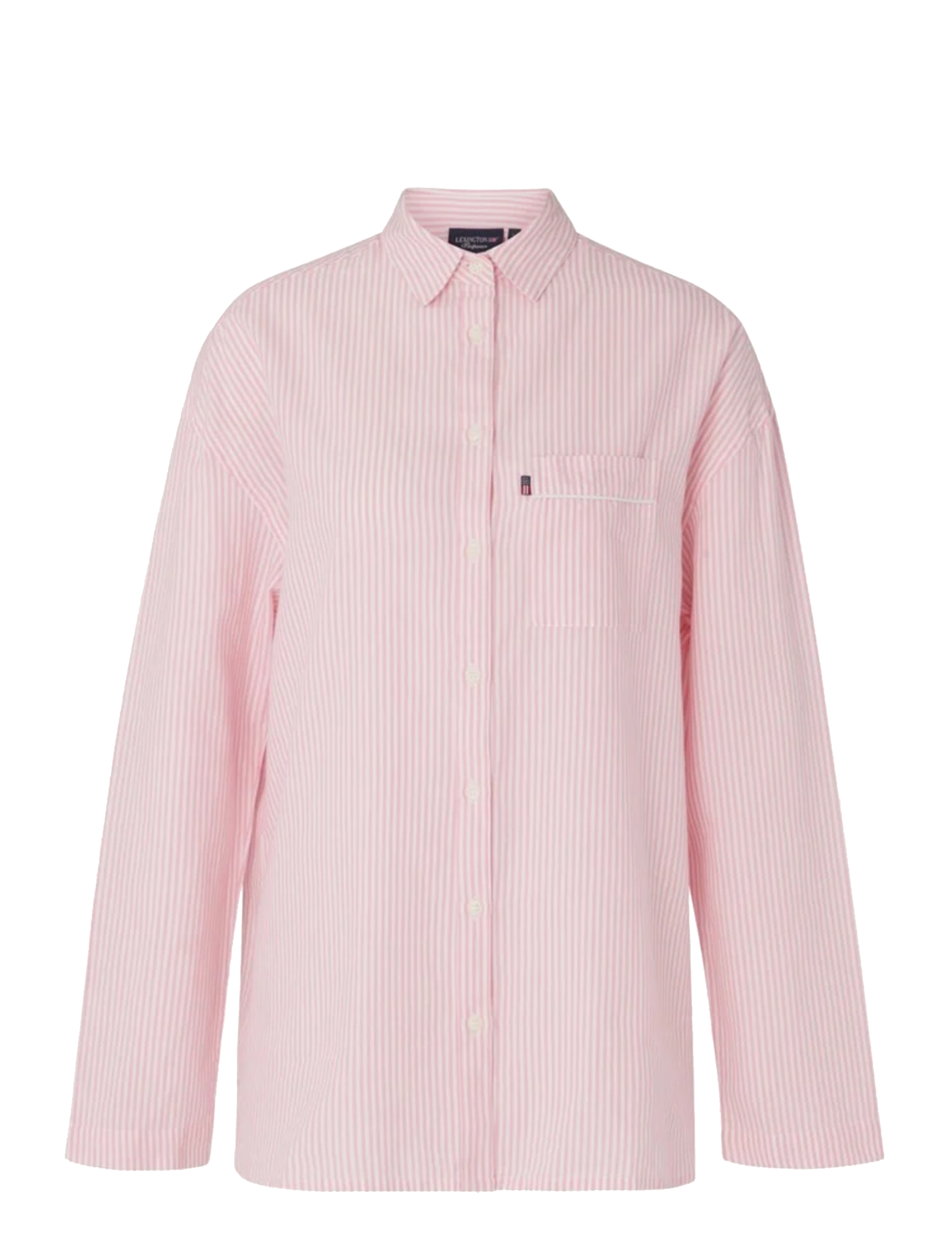 Lexington Home ICONS Jennifer Organic Cotton Light Oxford Pajama - Lexington Home - PINK/WHITE / pink/rose