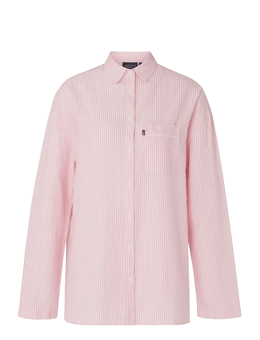 Lexington Home - ICONS Jennifer Organic Cotton Light Oxford Pajama - nach preis einkaufen - pink/white - 1