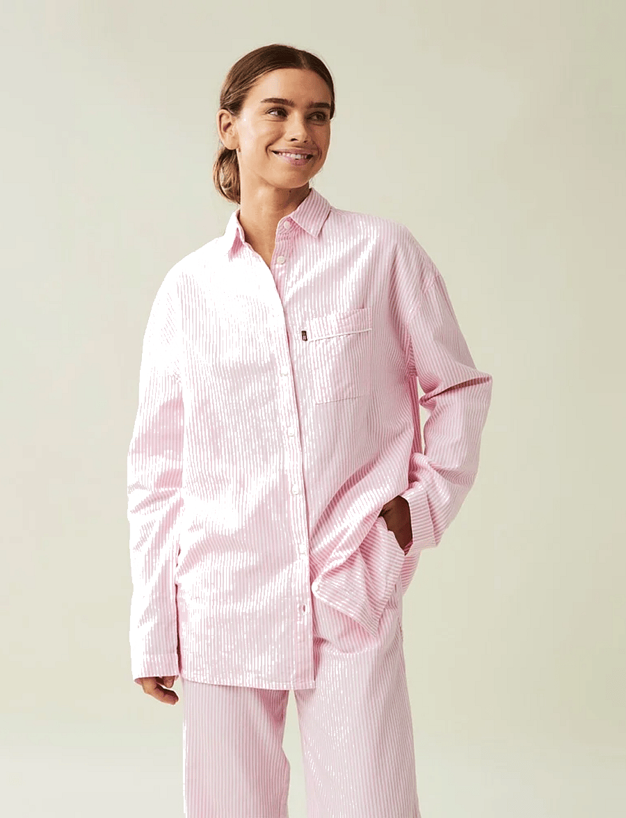 Lexington Home - ICONS Jennifer Organic Cotton Light Oxford Pajama - nach preis einkaufen - pink/white - 3