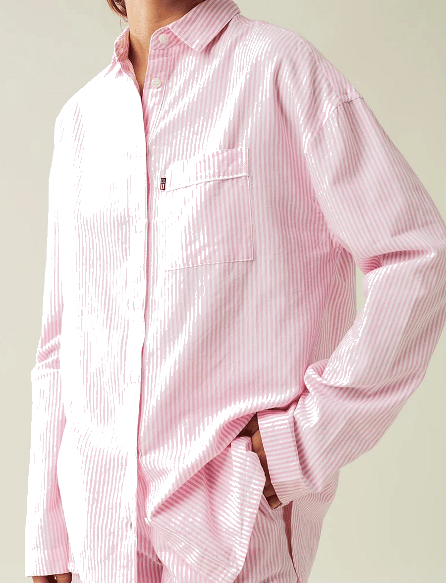 Lexington Home - ICONS Jennifer Organic Cotton Light Oxford Pajama - nach preis einkaufen - pink/white - 4
