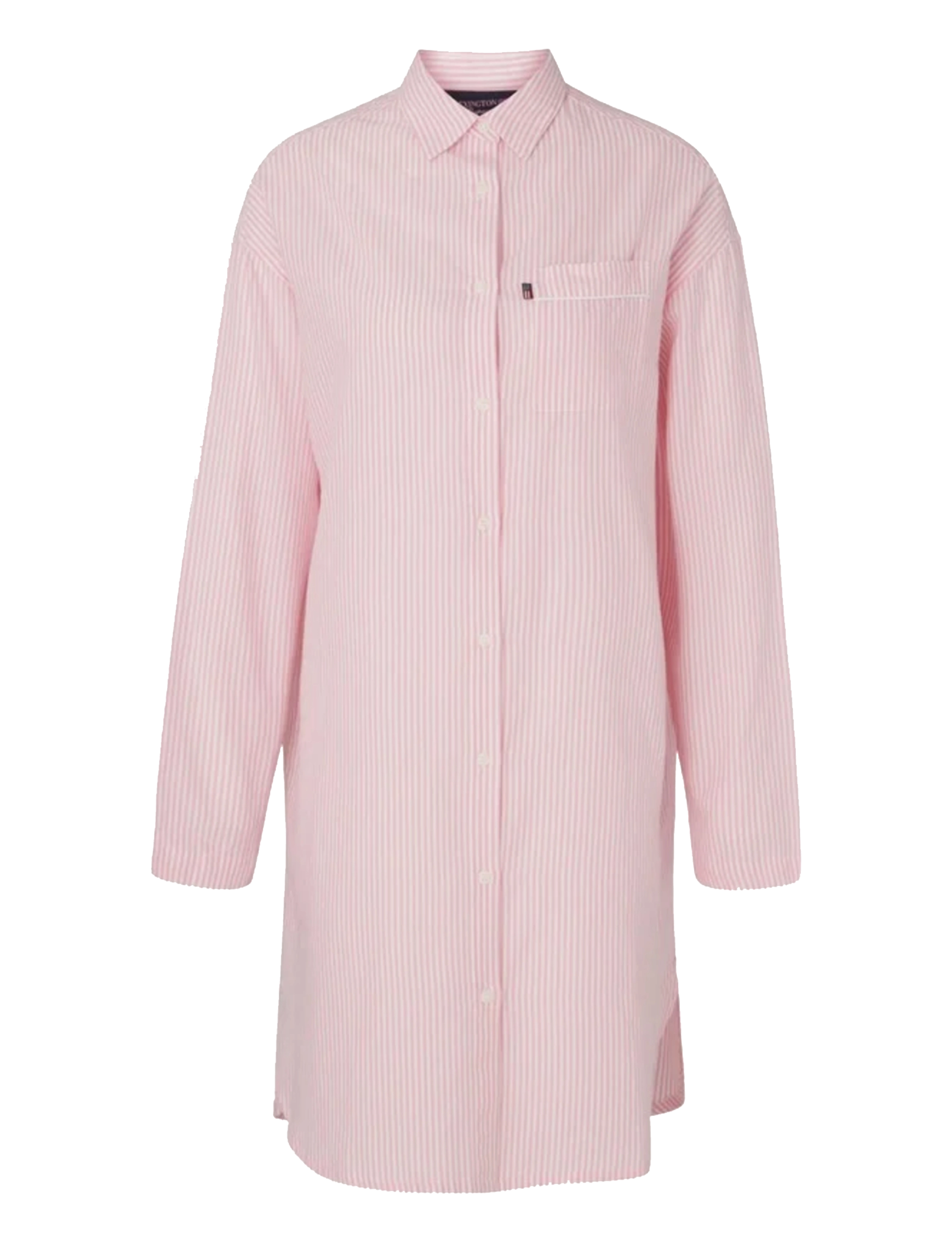 Lexington Home ICONS Luna Organic Cotton Light Oxford Nightshirt - Lexington Home - PINK/WHITE / pink/rose