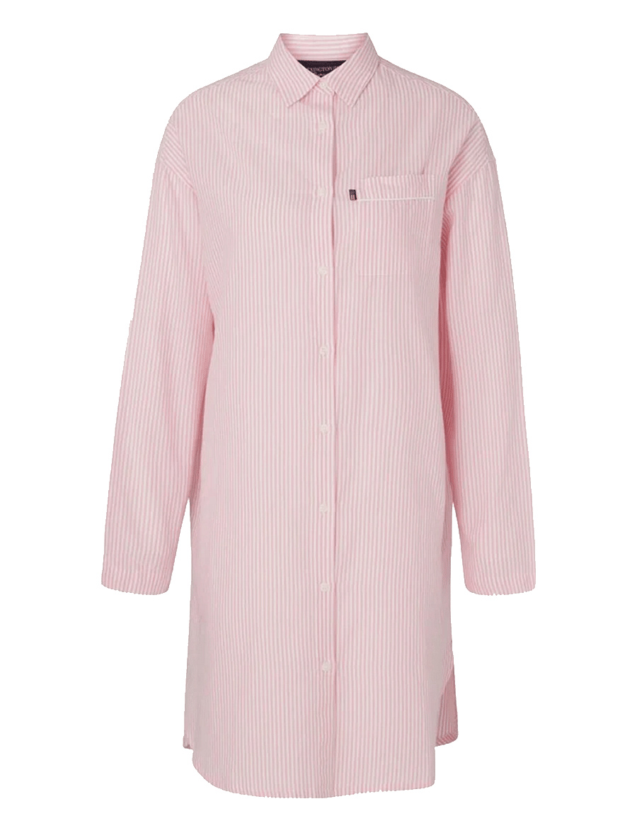 Lexington Home - ICONS Luna Organic Cotton Light Oxford Nightshirt - nach preis einkaufen - pink/white - 1