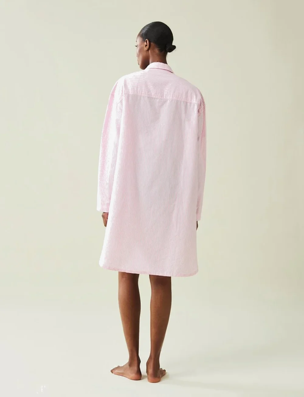 Lexington Home - ICONS Luna Organic Cotton Light Oxford Nightshirt - nach preis einkaufen - pink/white - 4