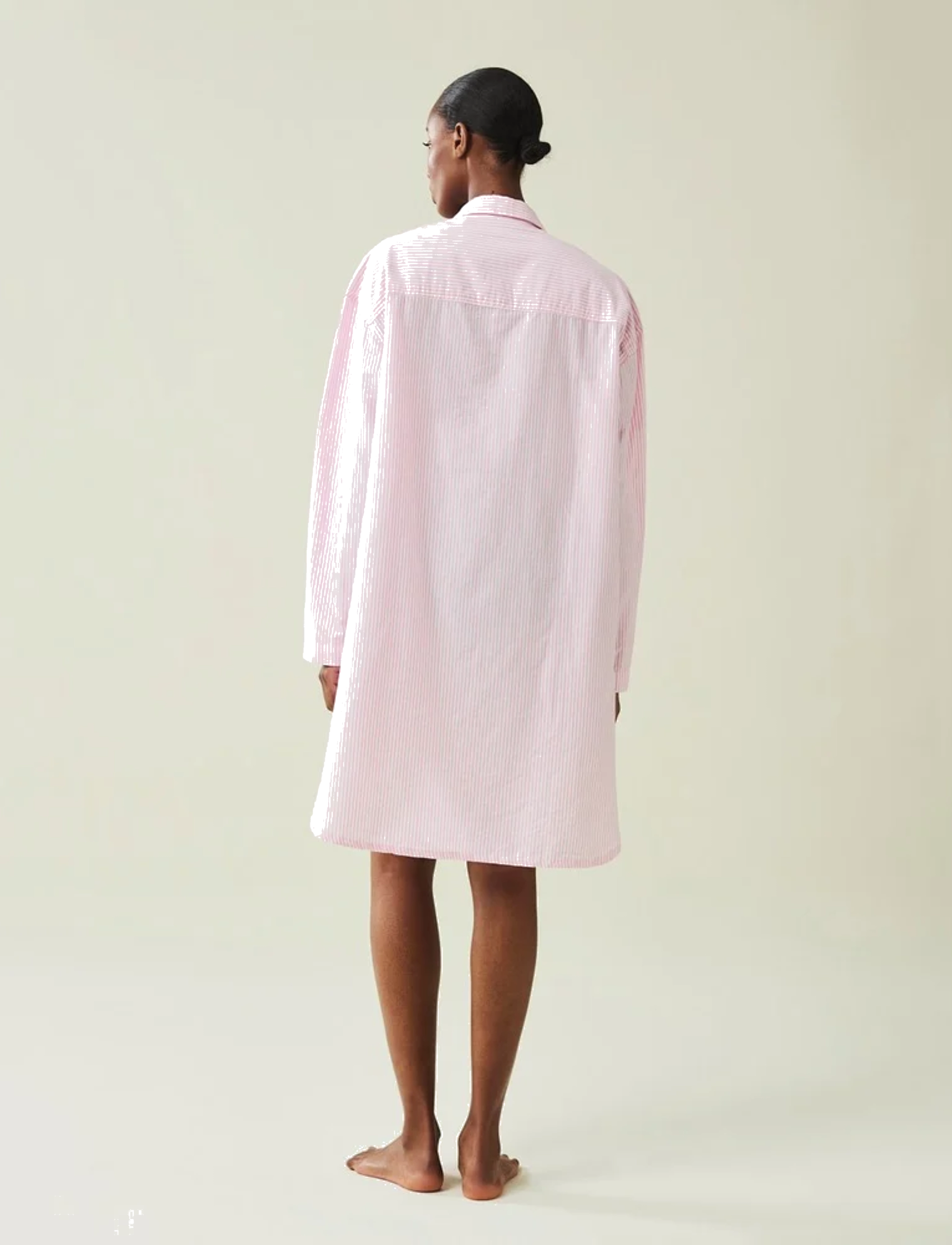 Lexington Home - ICONS Luna Organic Cotton Light Oxford Nightshirt - nach preis einkaufen - pink/white - 4