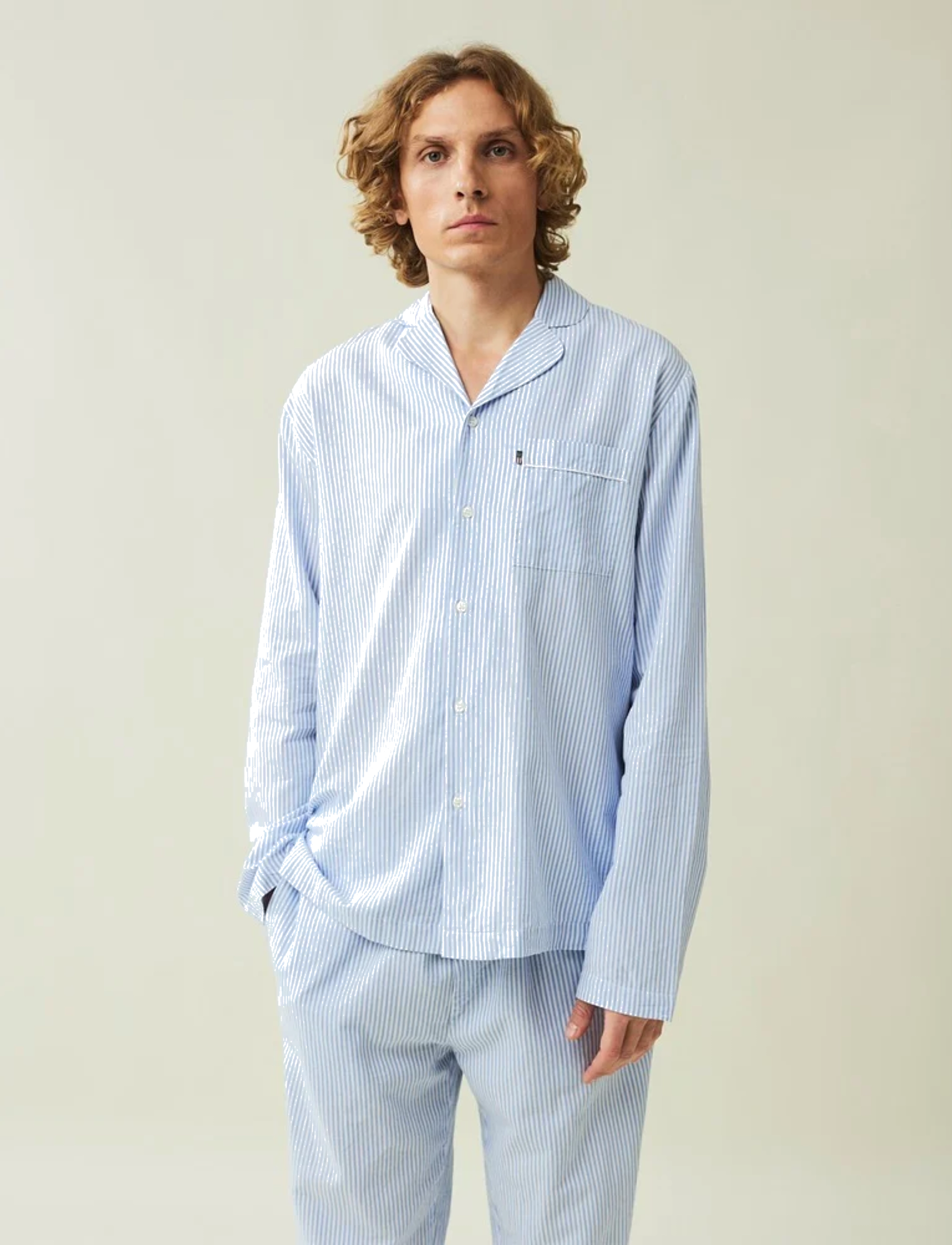 Lexington Home - ICONS Eddie Organic Cotton Light Oxford Pajama - achat par prix - blue/white - 3