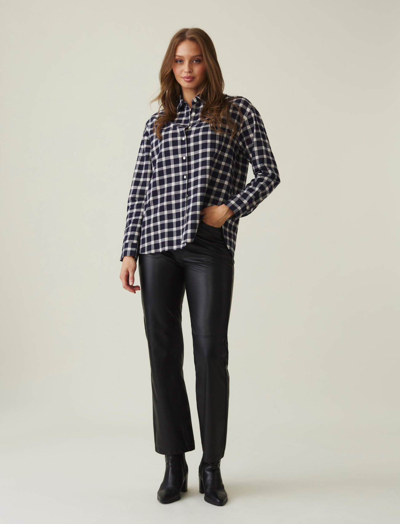 Lexington Clothing Edith Organic Cotton Flannel Check Shirt - - XL