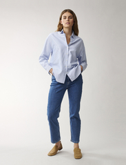 Lexington Clothing - Edith Organic Cotton Oxford Shirt - langermede skjorter - light blue - 2