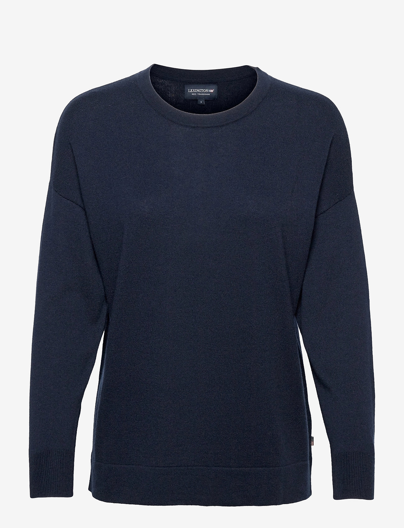 Lexington Clothing - Valentina Merino/Viscose Blend Crew Neck Sweater - stickade tröjor - dark blue - 1