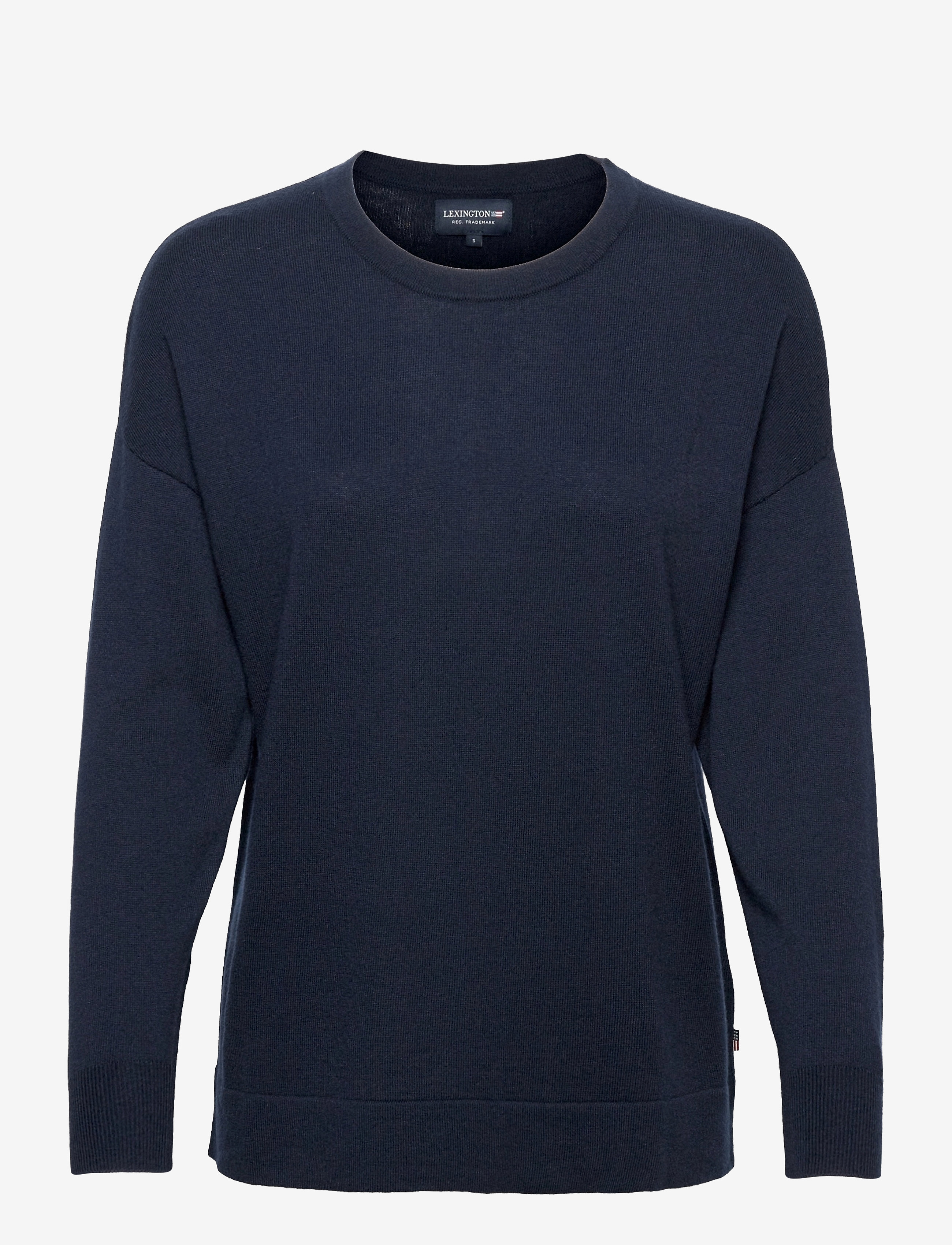 Lexington Clothing Valentina Merino/Viscose Blend Crew Neck Sweater - Tøj - DARK BLUE / navy
