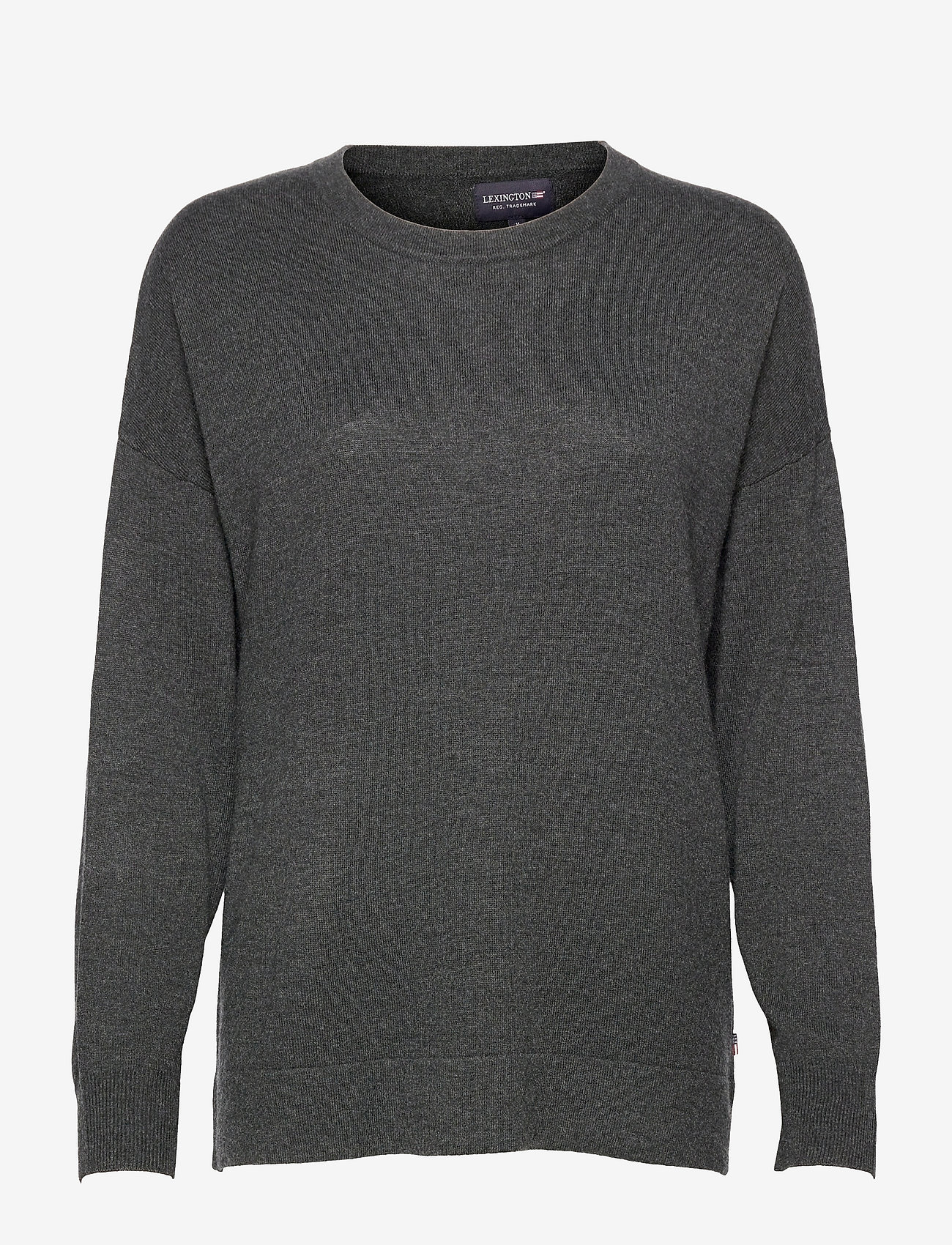 Lexington Clothing Valentina Merino/Viscose Blend Crew Neck Sweater - Lexington Clothing - DARK GRAY MELANGE / grey