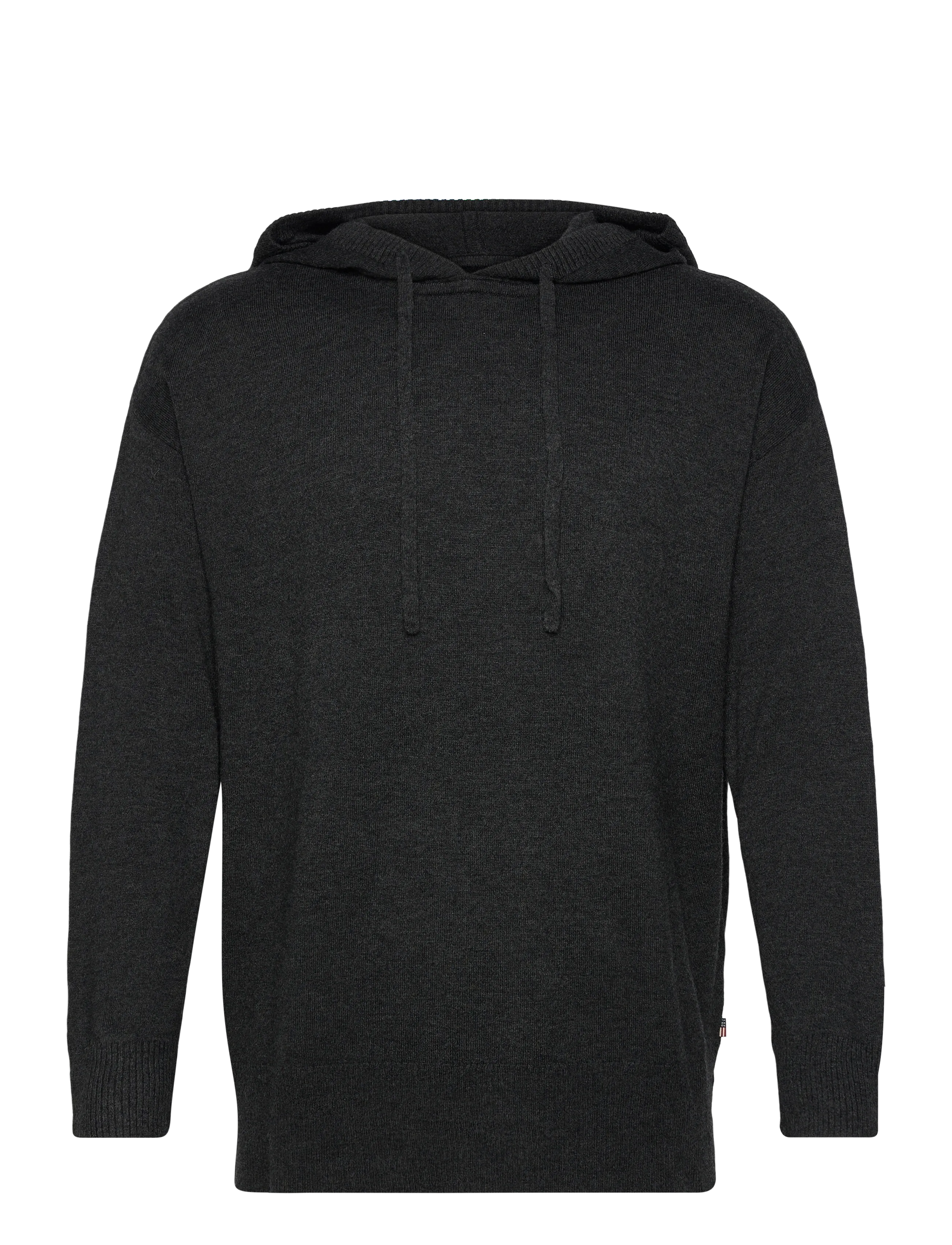 Lexington Clothing Ellie Merino/Viscose Blend Knitted Hood - Hættetrøjer - DARK GRAY MELANGE / grey