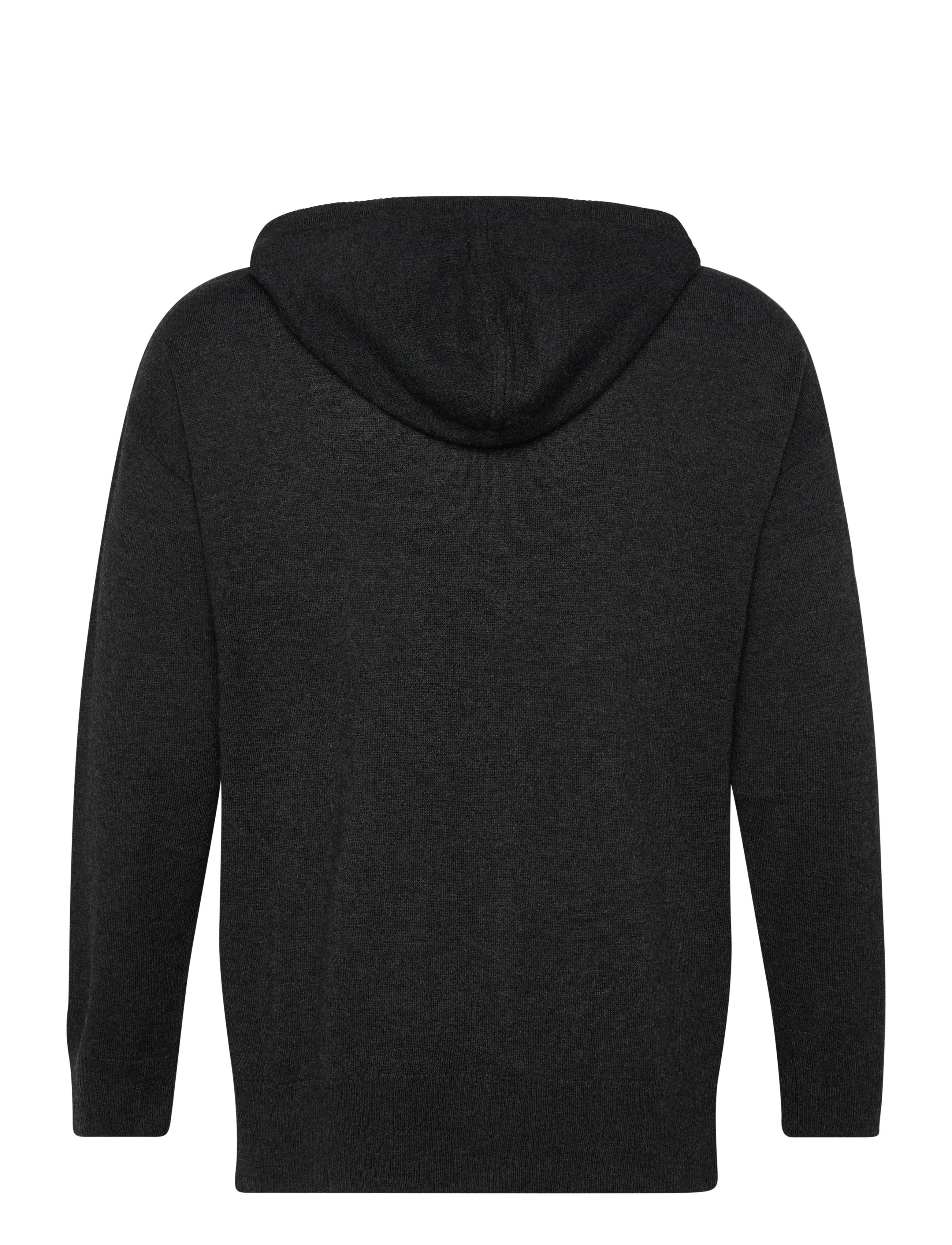Lexington Clothing - Ellie Merino/Viscose Blend Knitted Hood - kapuzenpullover - dark gray melange - 1