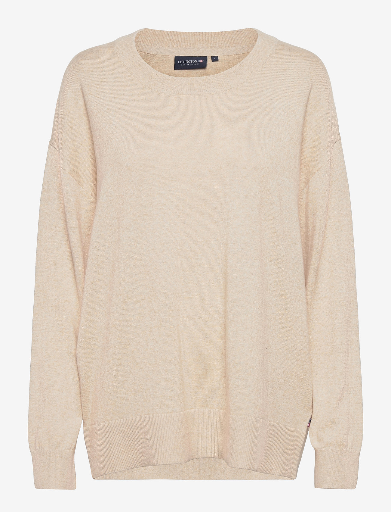 Lexington Clothing - Lizzie Organic Cotton/Cashmere Sweater - sweaters - light beige melange - 0