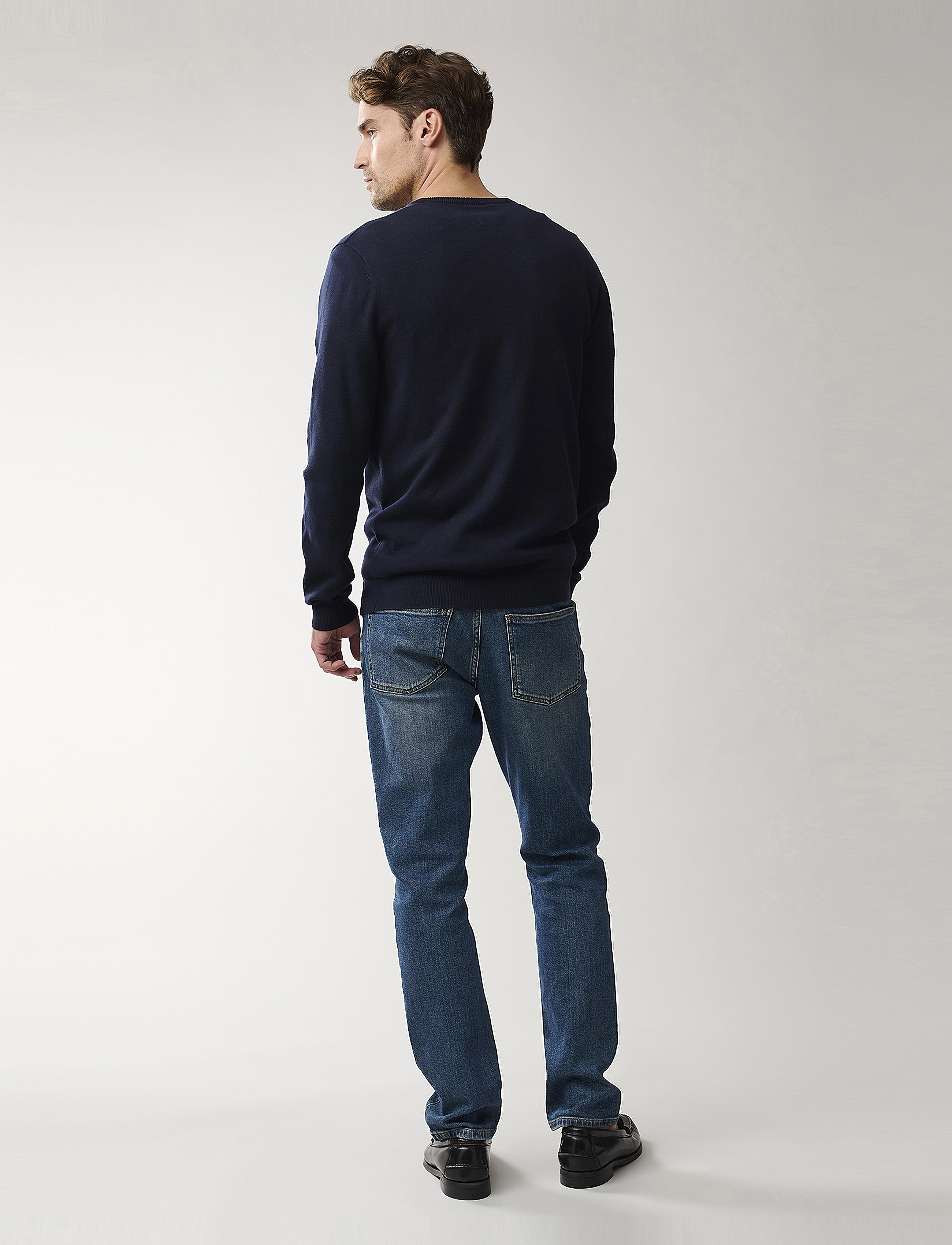 Lexington Clothing - Bradley Cotton Crew Sweater - dark blue - 3