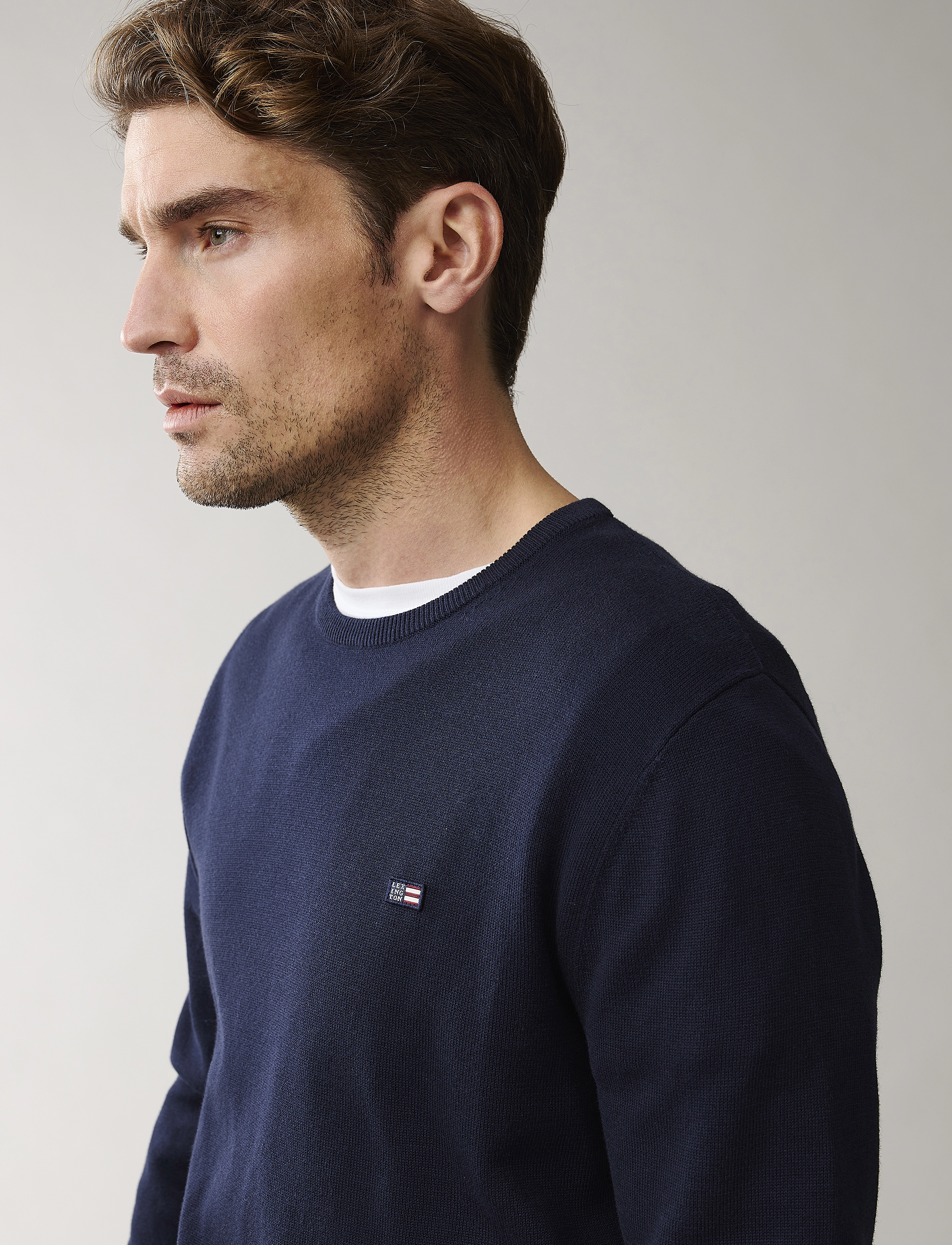 Lexington Clothing - Bradley Cotton Crew Sweater - dark blue - 4