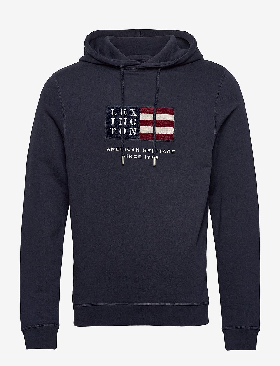 Lexington Clothing - Perry Organic Cotton Hood - kapuzenpullover - dark blue - 1