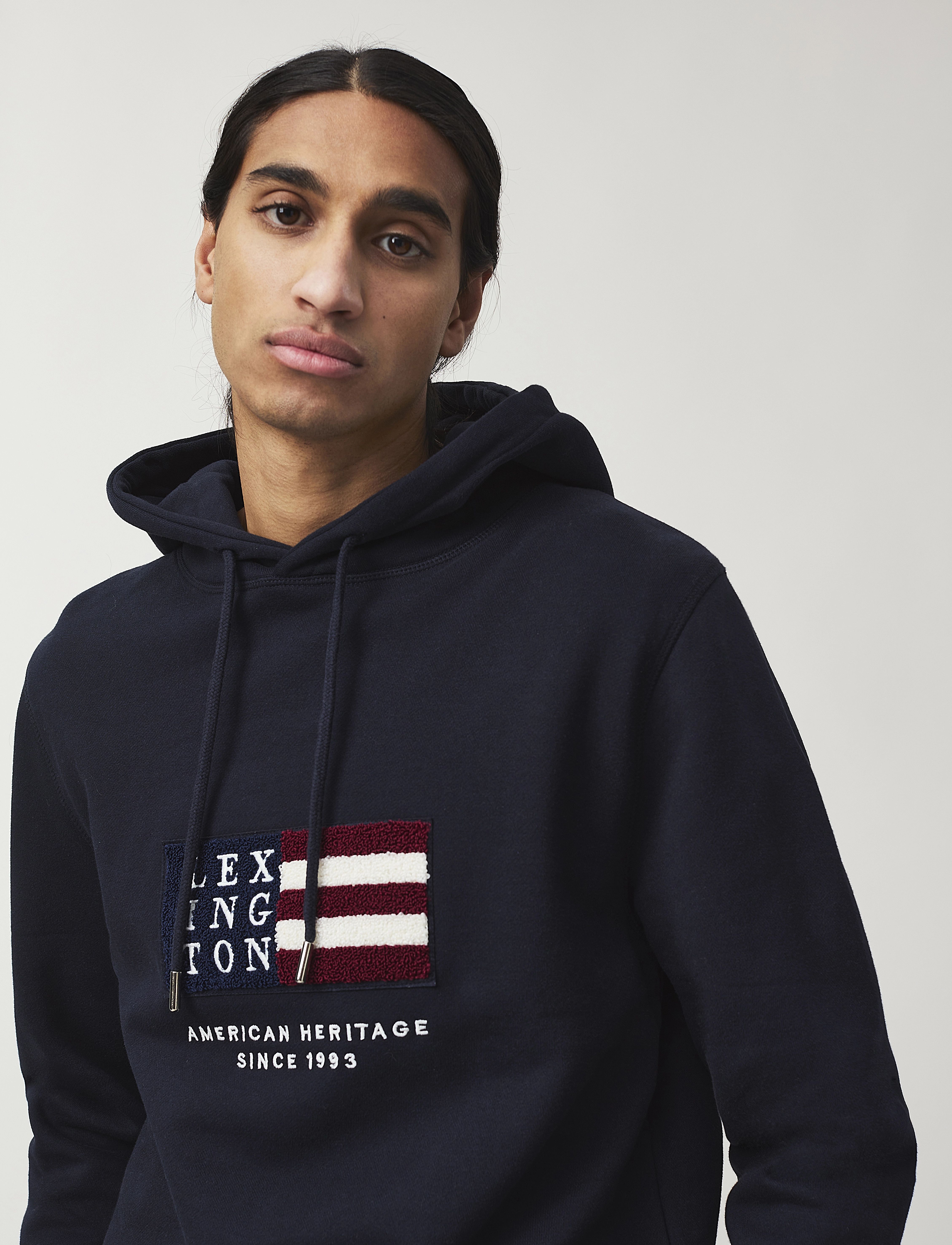 Lexington Clothing - Perry Organic Cotton Hood - kapuzenpullover - dark blue - 4