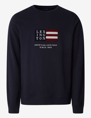 Lexington Clothing - Barry Organic Cotton Sweatshirt - sporta džemperi - dark blue - 0