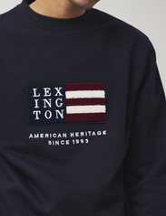 Lexington Clothing - Barry Organic Cotton Sweatshirt - swetry - dark blue - 4