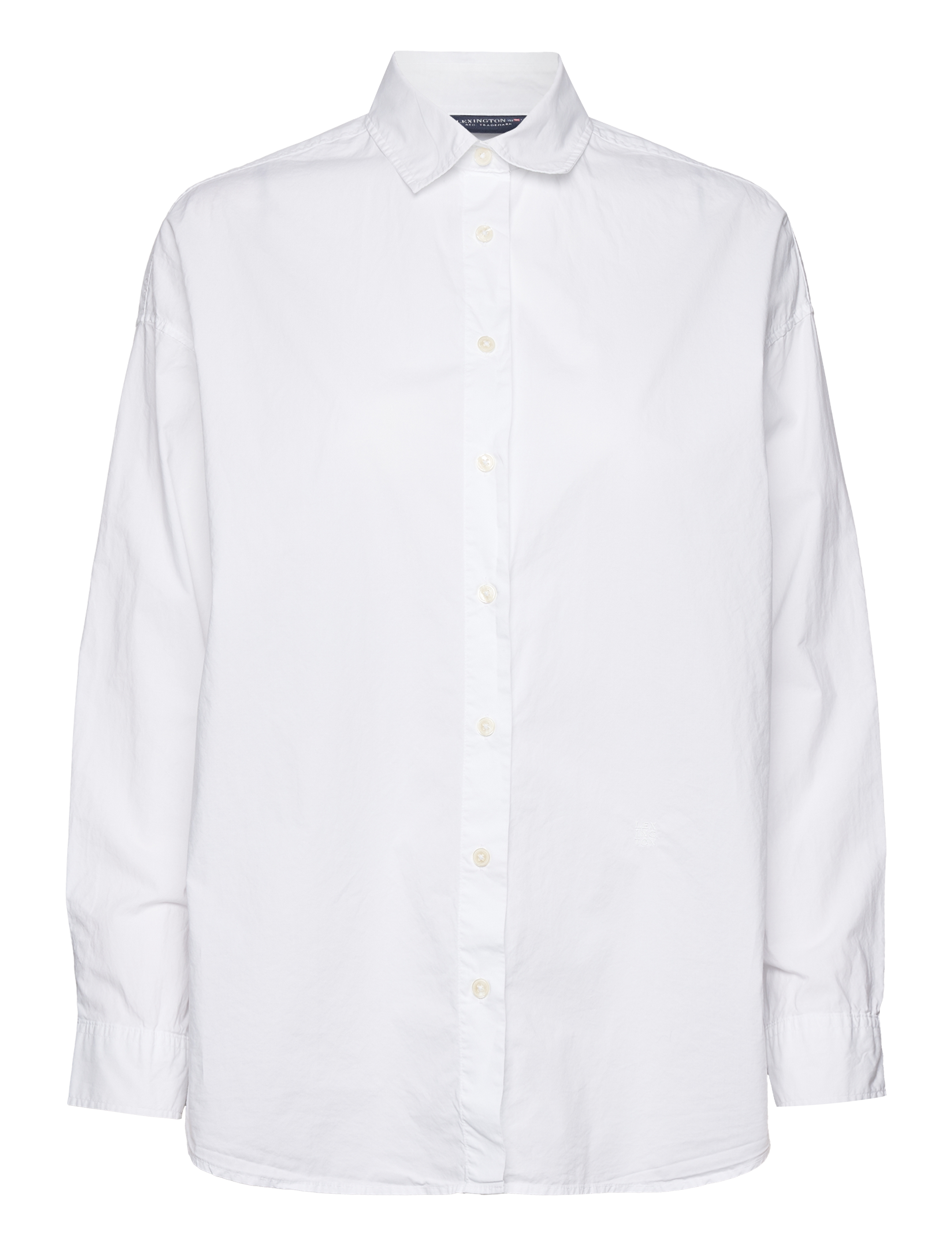 LEXINGTON CLOTHING Pernilla Organic Baumwolle Poplin Shirt Weiß - L - Damen