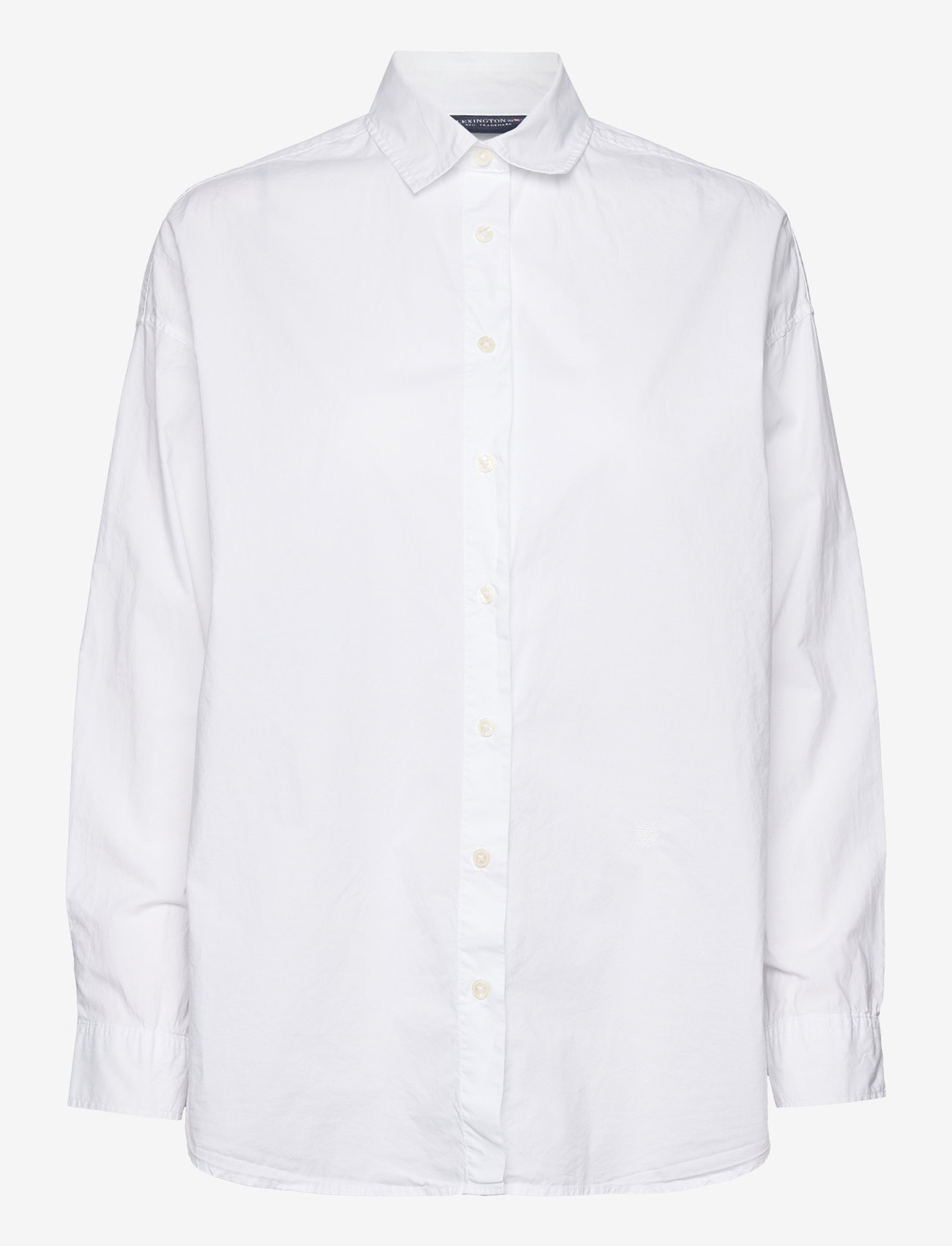 Lexington Clothing - Pernilla Organic Cotton Poplin Shirt - pikkade varrukatega särgid - white - 1