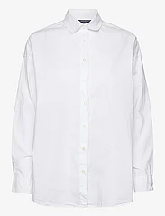 Lexington Clothing - Pernilla Organic Cotton Poplin Shirt - langermede skjorter - white - 0