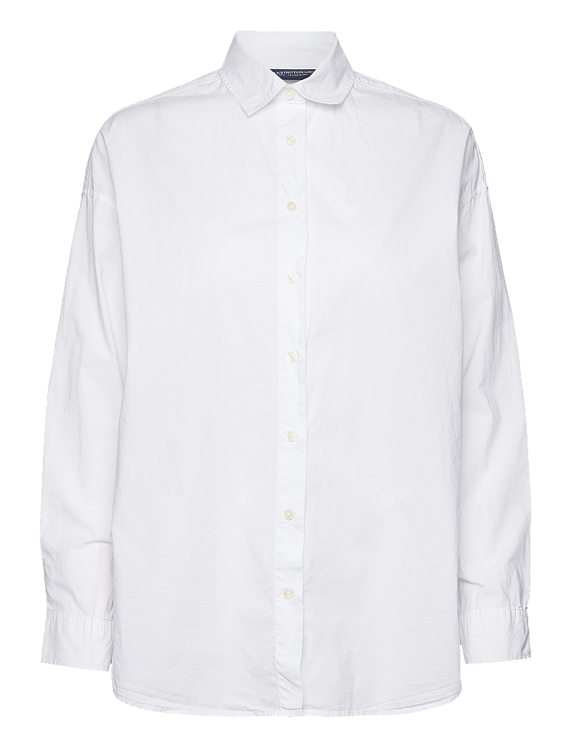 Lexington Clothing - Pernilla Organic Cotton Poplin Shirt - pikkade varrukatega särgid - white - 1