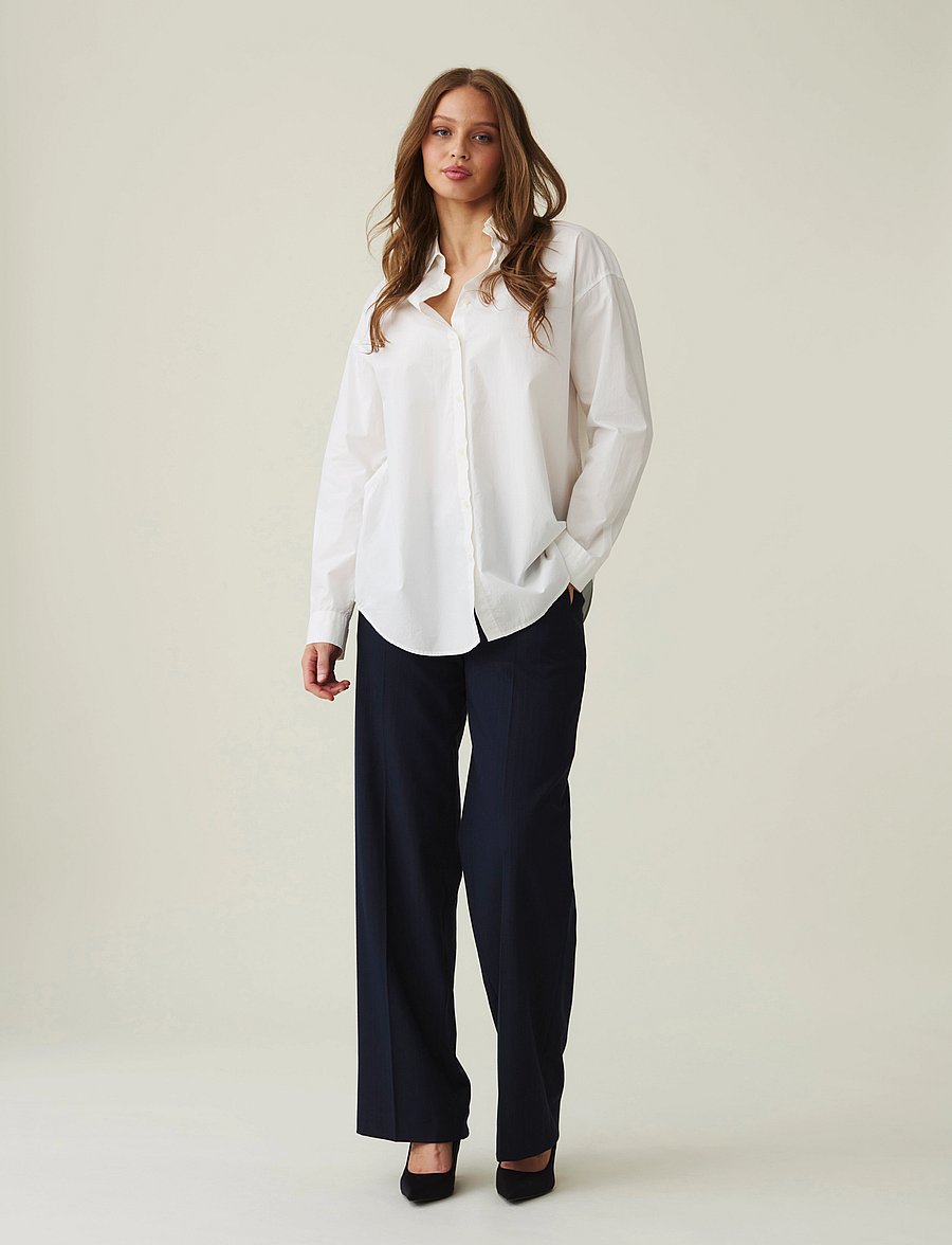 Lexington Clothing - Pernilla Organic Cotton Poplin Shirt - chemises à manches longues - white - 0