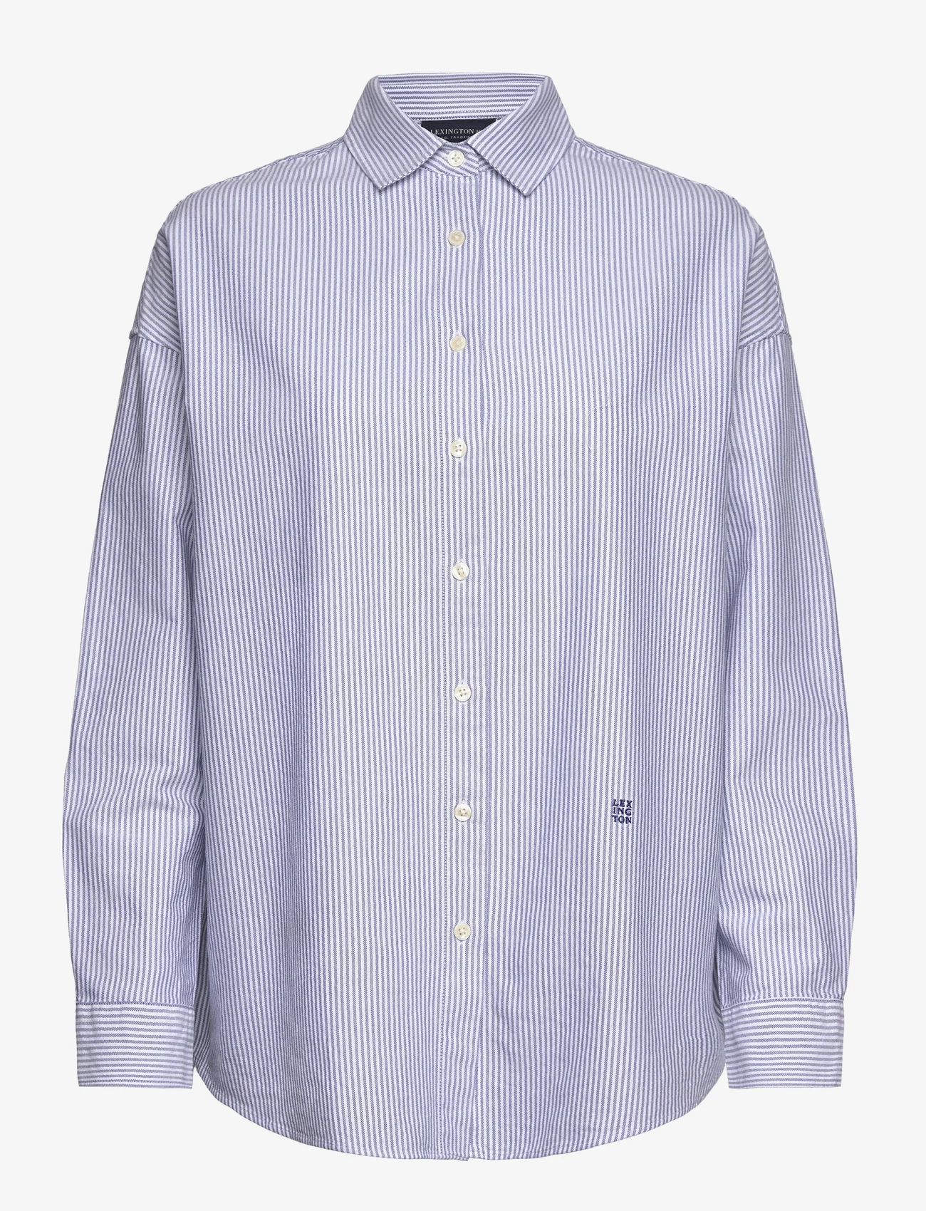 Lexington Clothing - Pernilla Organic Cotton Oxford Shirt - chemises à manches longues - blue/white stripe - 0