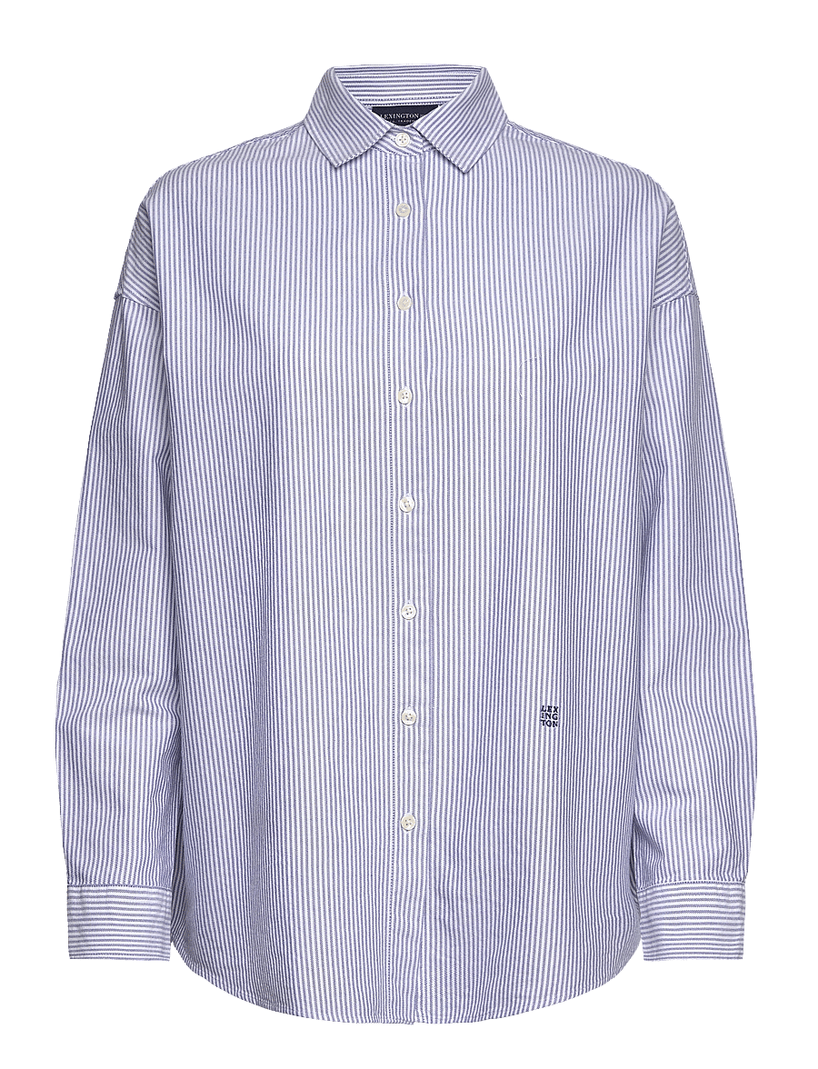 Lexington Clothing - Pernilla Organic Cotton Oxford Shirt - chemises à manches longues - blue/white stripe - 1