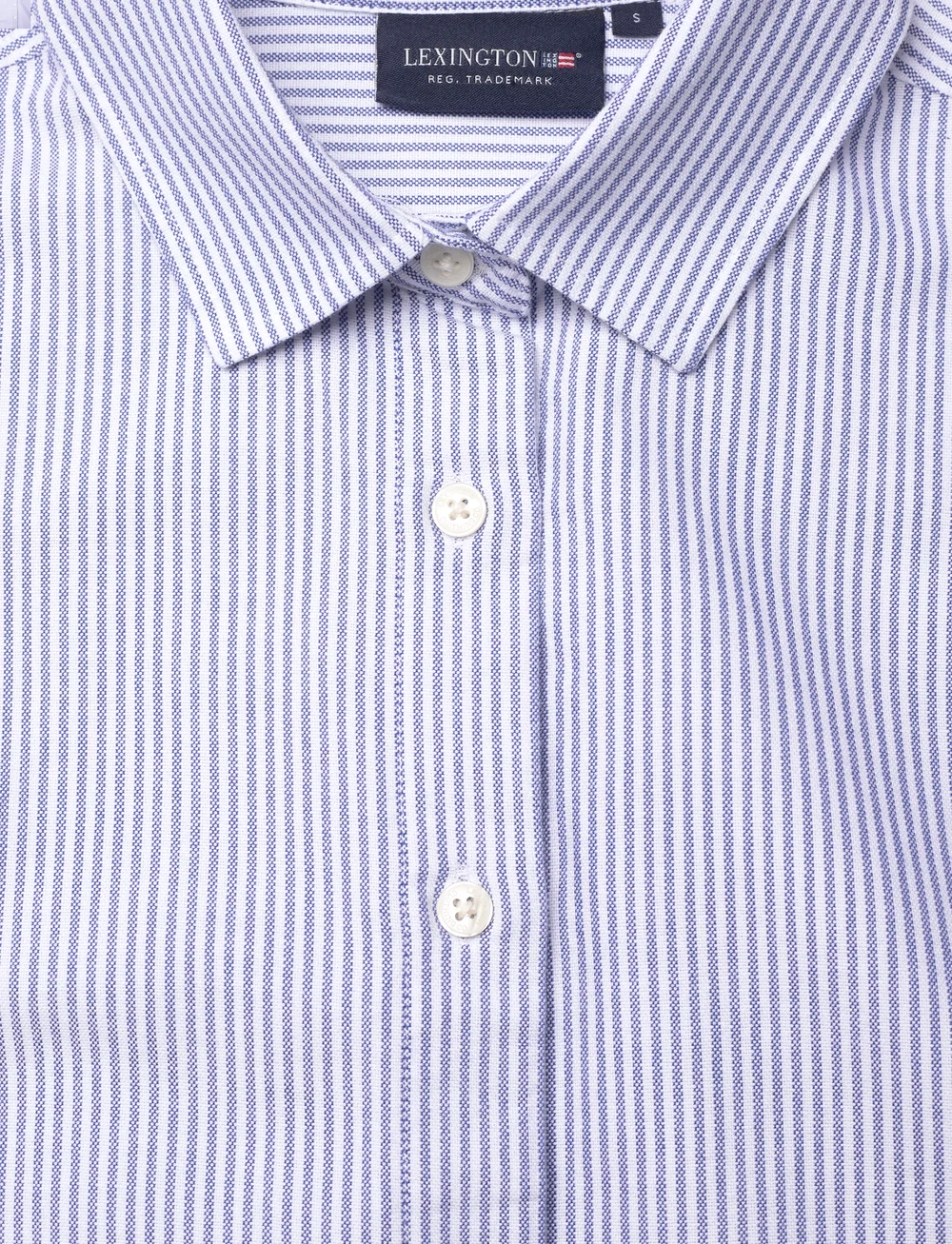 Lexington Clothing - Pernilla Organic Cotton Oxford Shirt - langärmlige hemden - blue/white stripe - 4