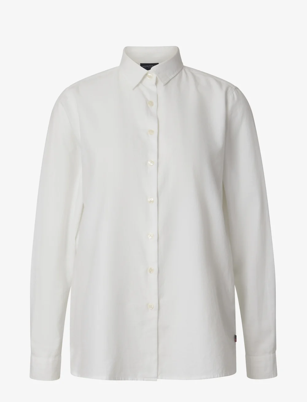 Lexington Clothing - Sanna Organic Cotton Light Oxford Shirt - långärmade skjortor - white - 0
