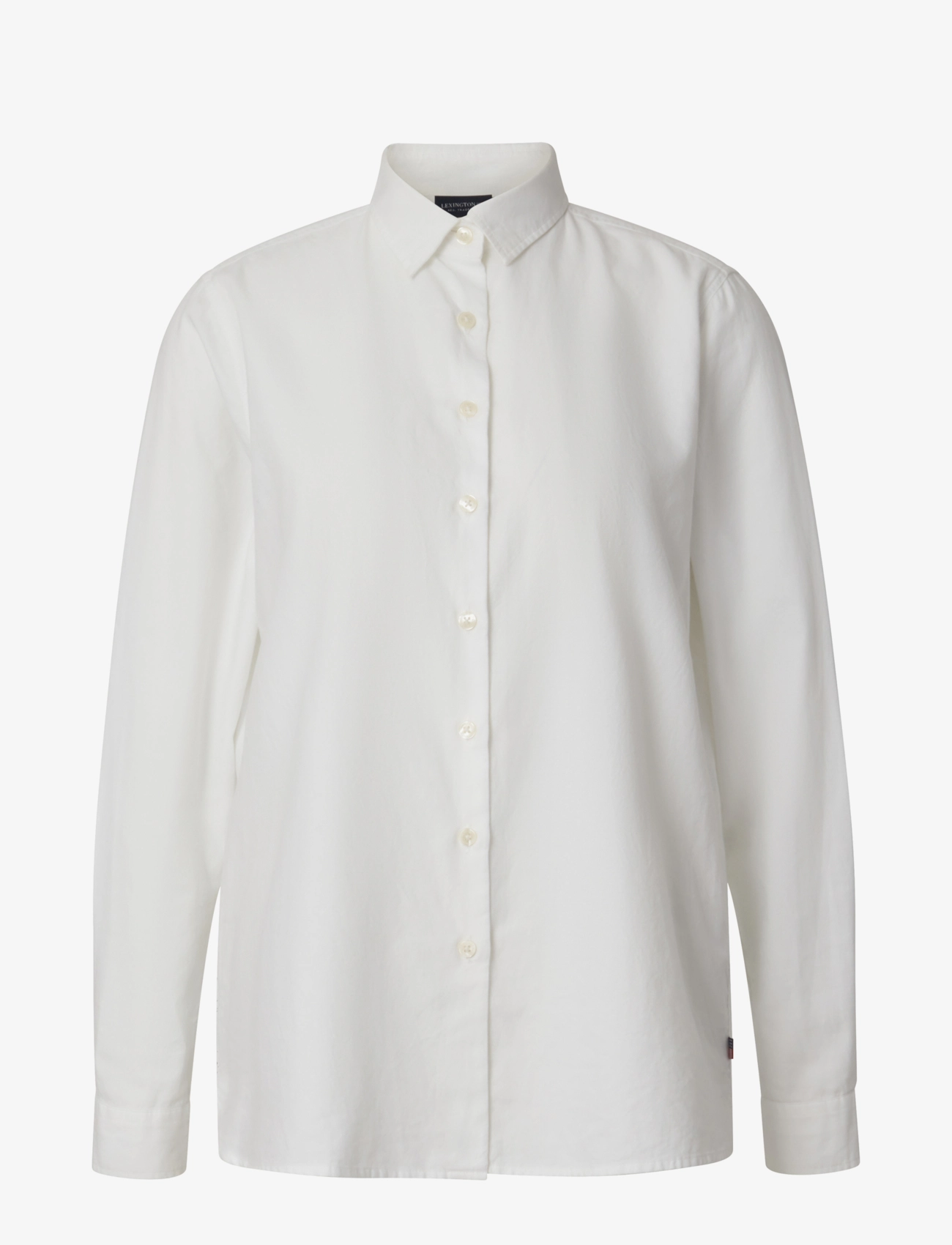 Lexington Clothing Sanna Organic Cotton Light Oxford Shirt - Riided - WHITE / white