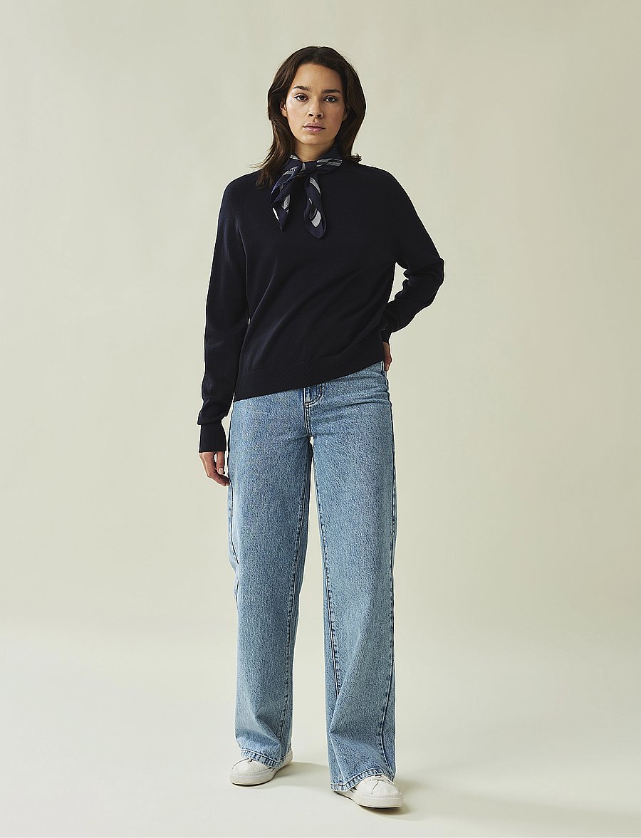 Lexington Clothing - Freya Cotton/Cashmere Sweater - cachemire - dark blue - 0