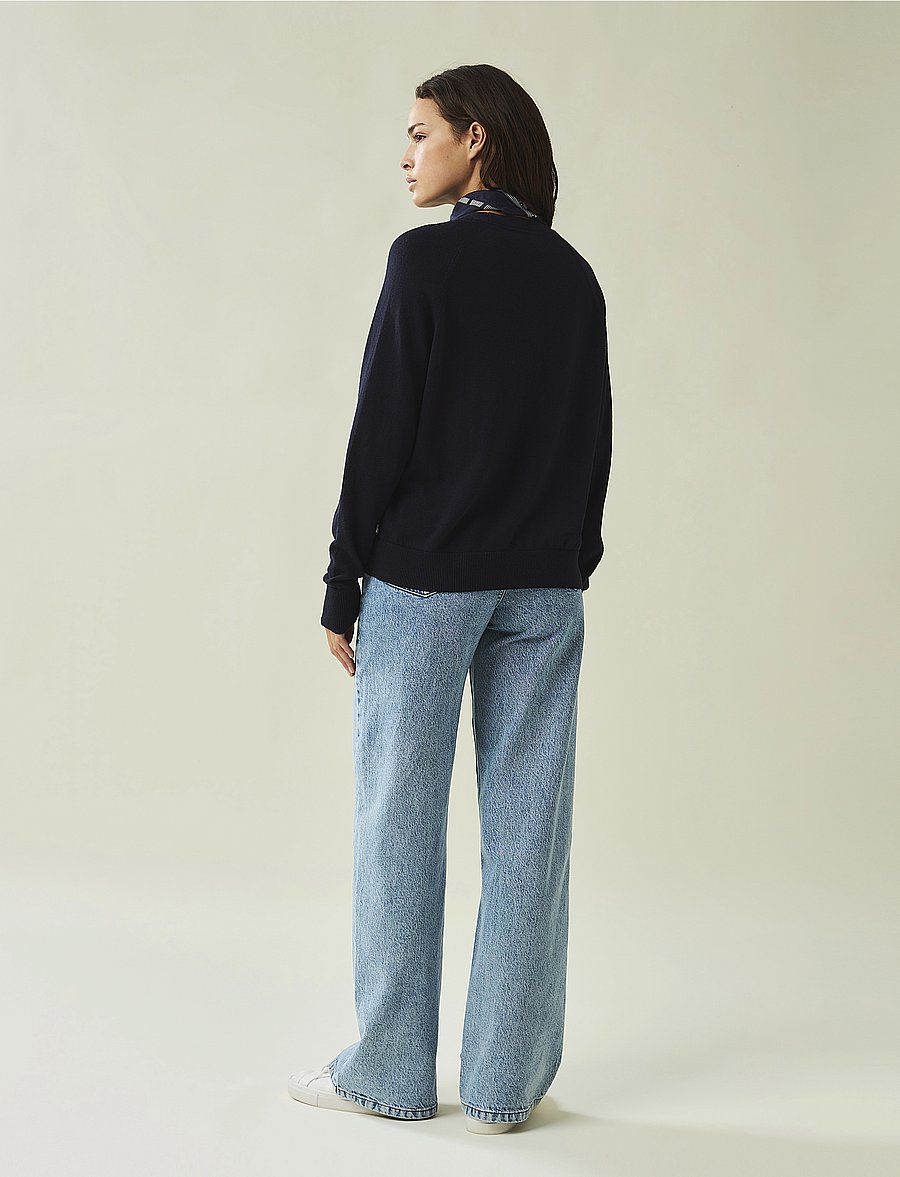 Lexington Clothing - Freya Cotton/Cashmere Sweater - cachemire - dark blue - 4