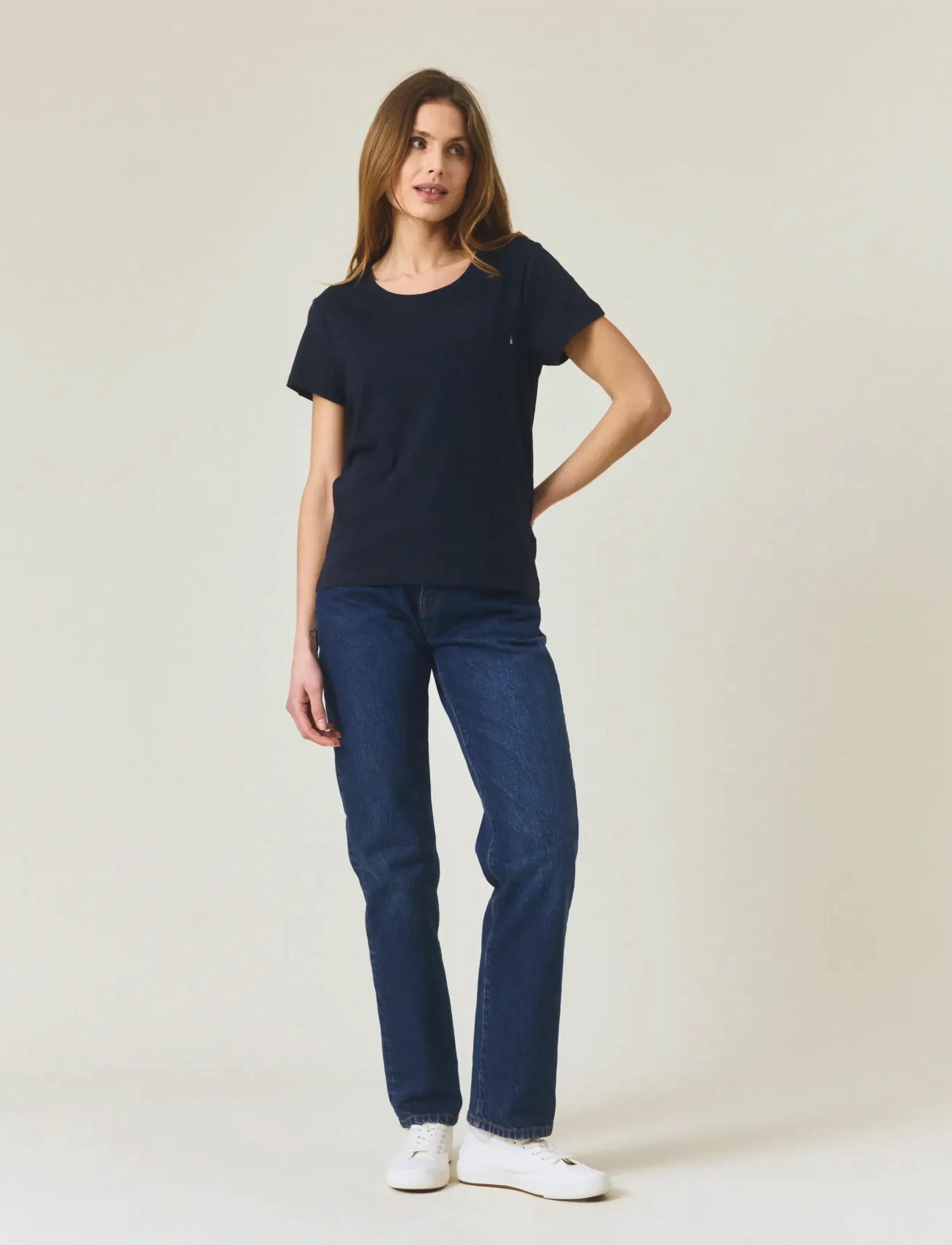 Lexington Clothing - Ashley Jersey Tee - t-shirts - dark blue - 3
