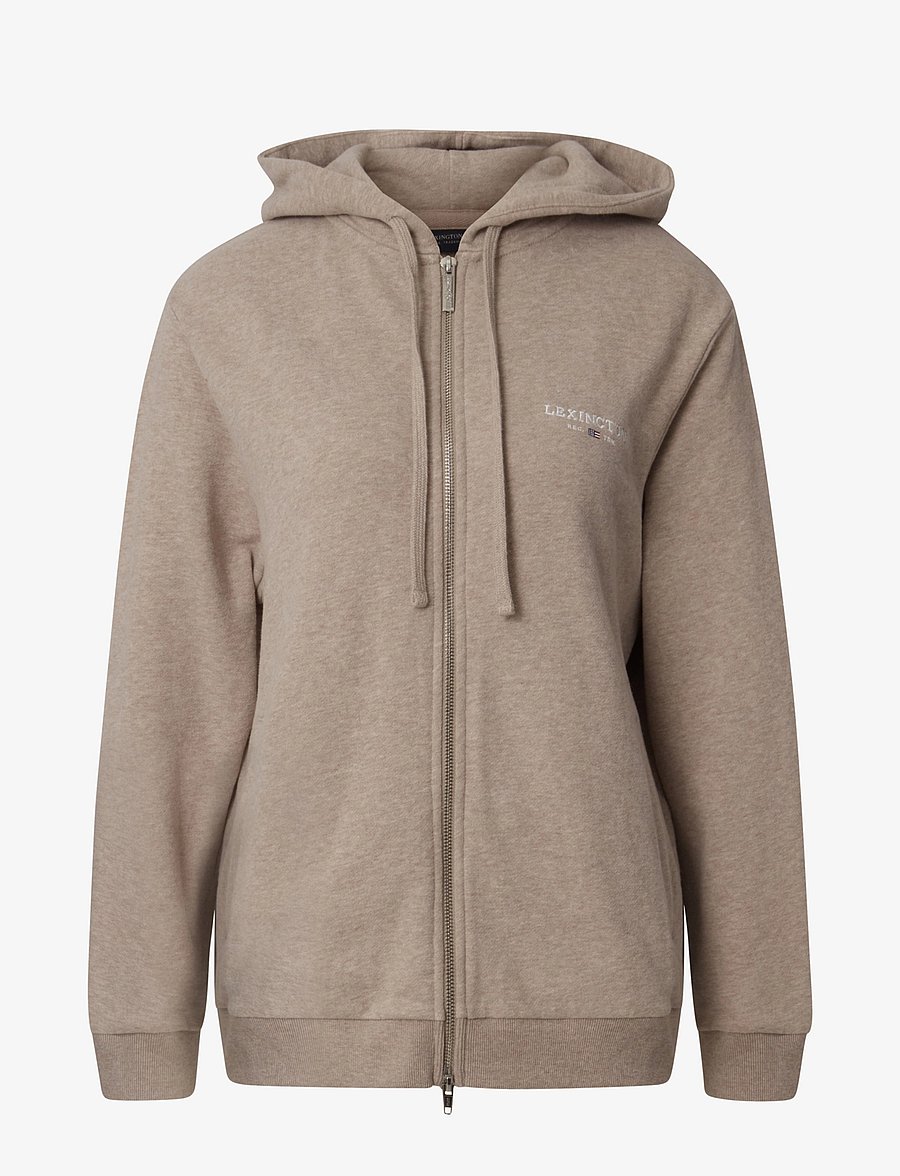 Lexington Clothing - Chloe Zip Hood - pulls à capuche - light brown melange - 1